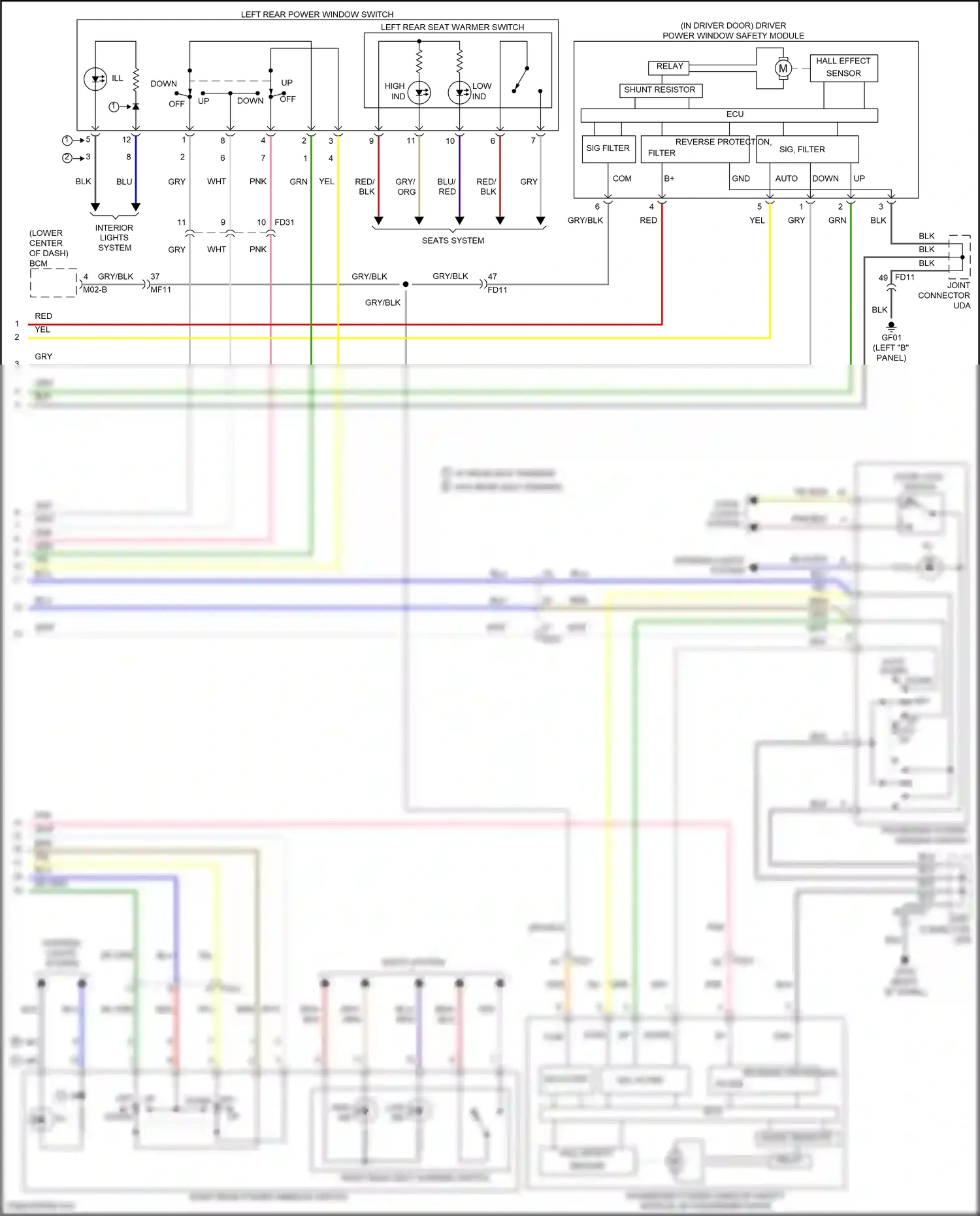 Kia K5 I facelift (2013-2015) sensor wiring diagram  (3 of 6)