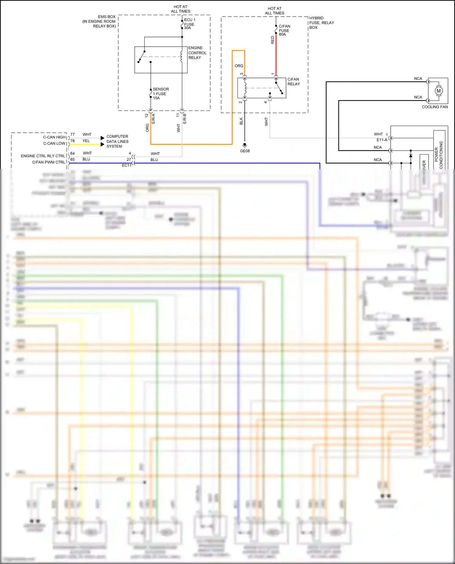 Kia K5 I facelift (2013-2015) sensor wiring diagram  (1 of 6)