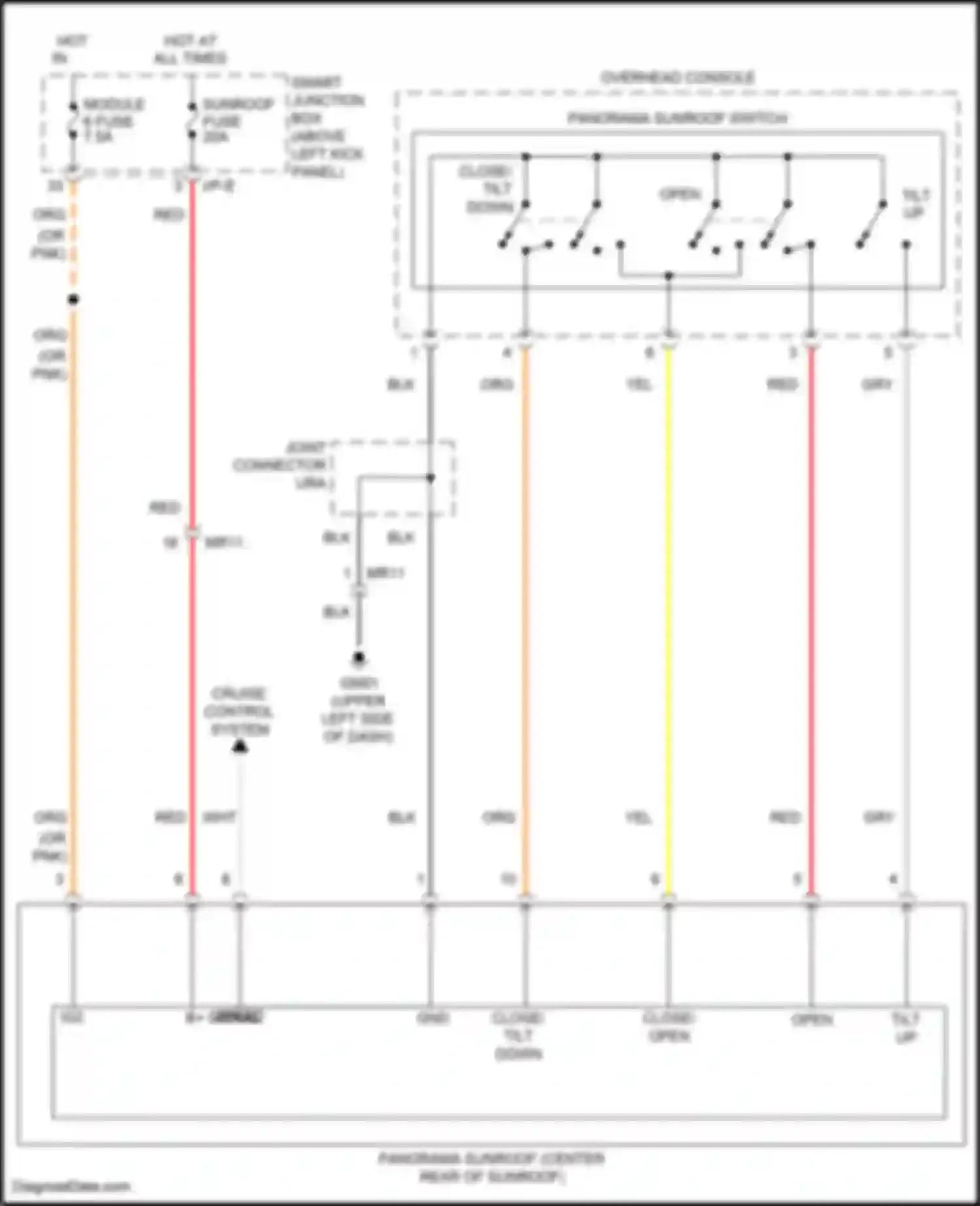 Wiring diagram module 6 fuse for Kia K5 I facelift (2013-2015)