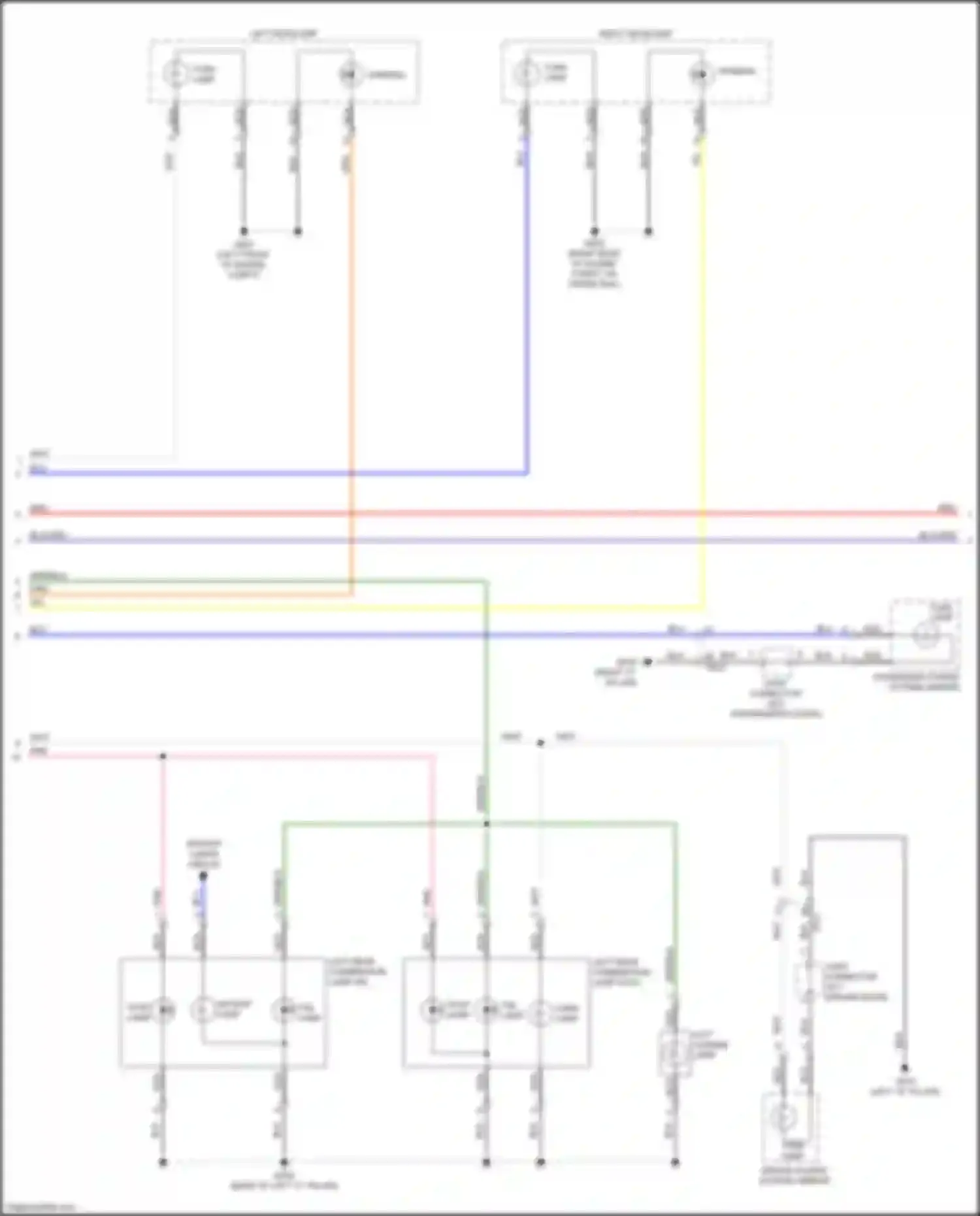 Wiring diagram backup lamps circuit for Kia K5 II (2015-2020) (2 of 4)