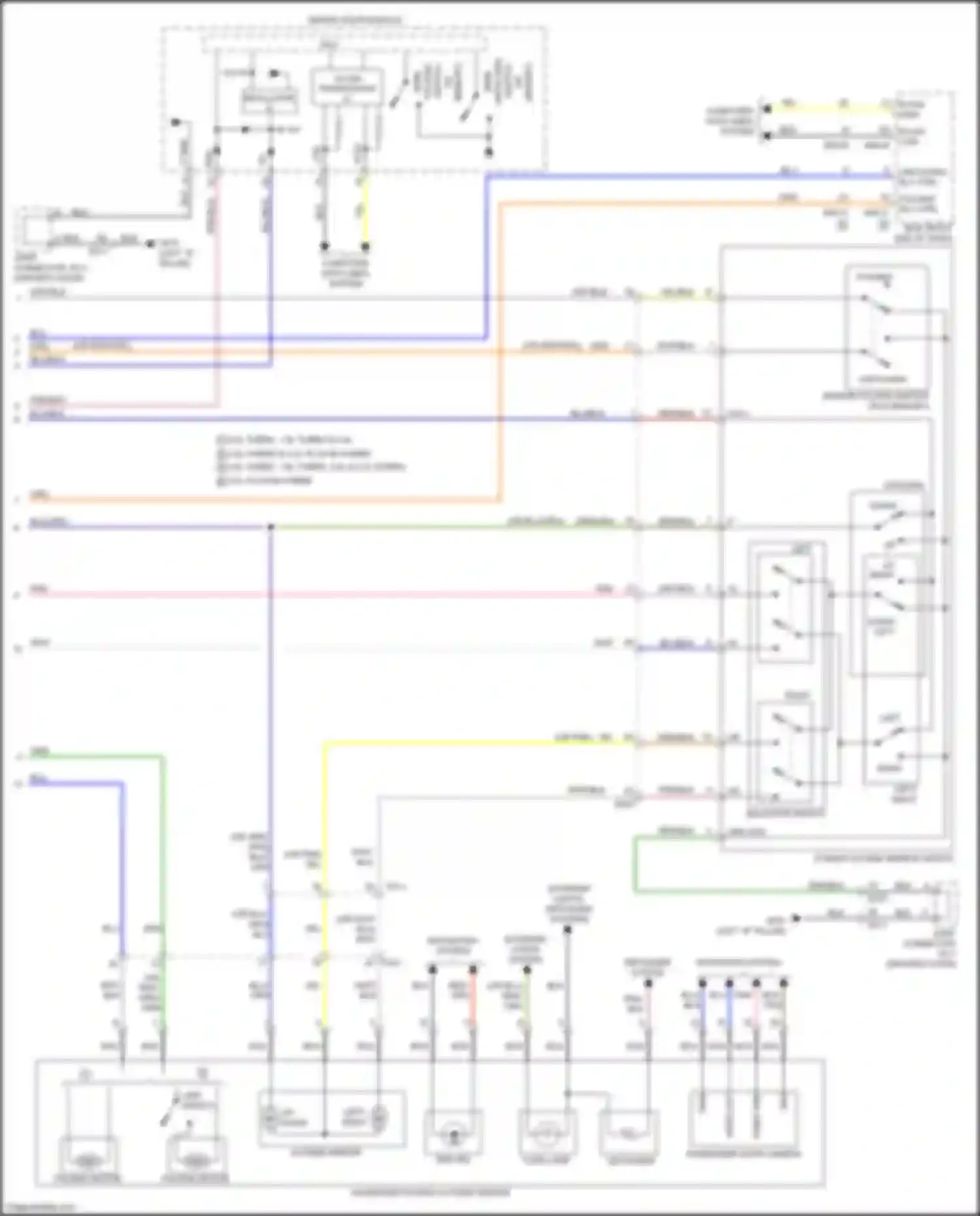Wiring diagram outside mirror for Kia K5 II (2015-2020) (4 of 4)