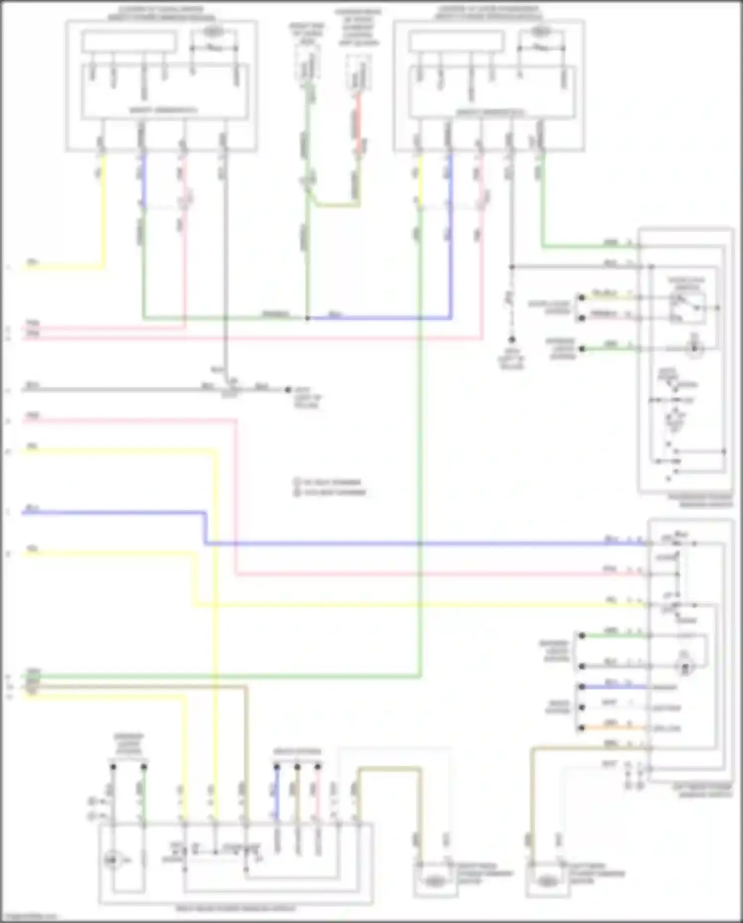 Wiring diagram passenger power window switch for Kia K5 II (2015-2020) (9 of 21)