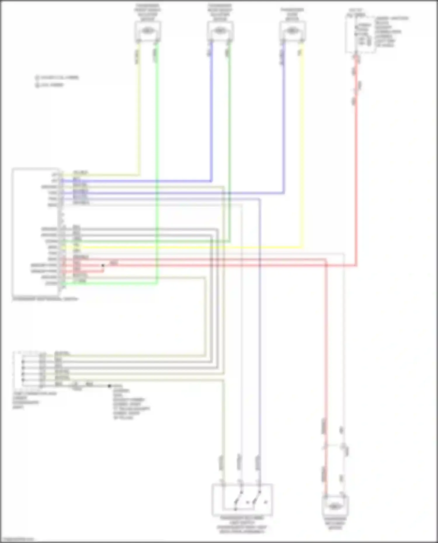 Wiring diagram passenger reclining motor for Kia K5 II (2015-2020) (2 of 2)