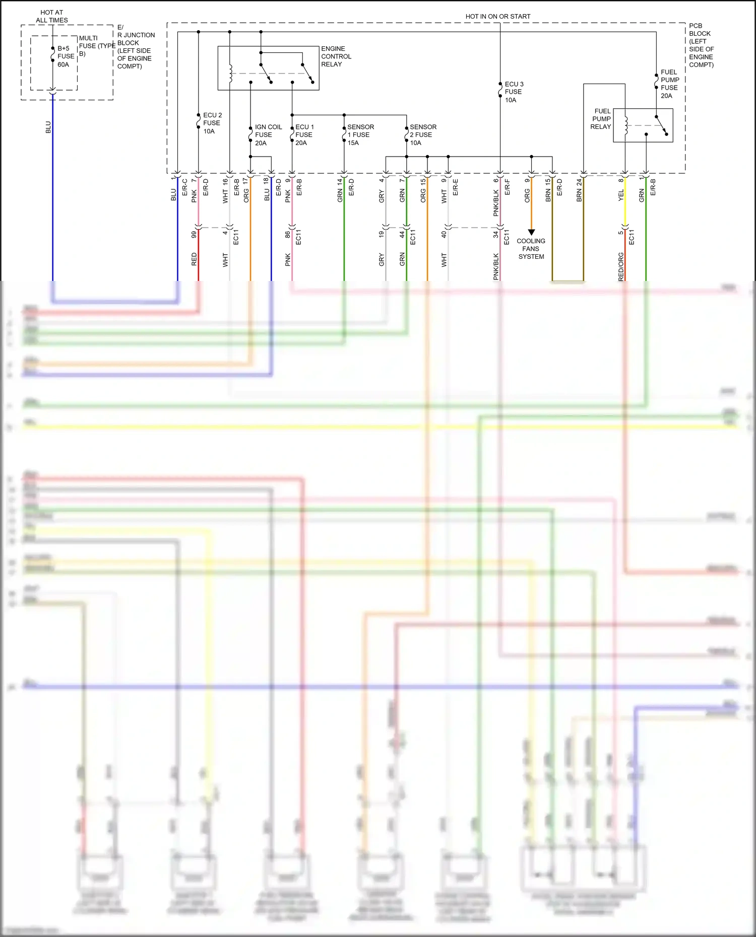 Wiring diagram pcb block for Kia K5 II (2015-2020) (50 of 61)