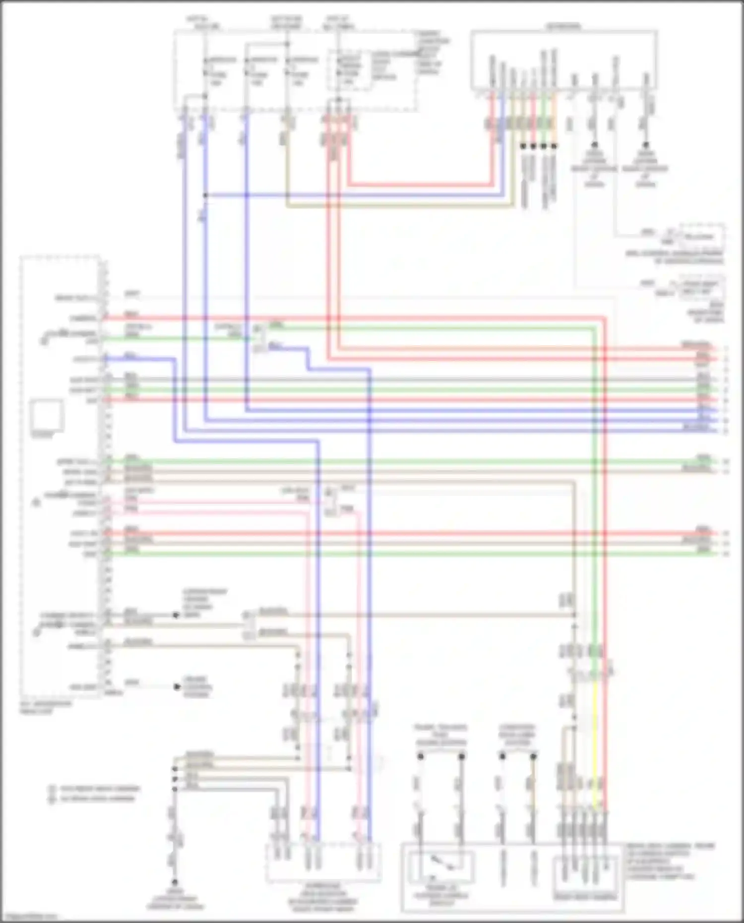 Wiring diagram w/o rear view camera w/ rear view camera for Kia K5 II (2015-2020) (1 of 5)