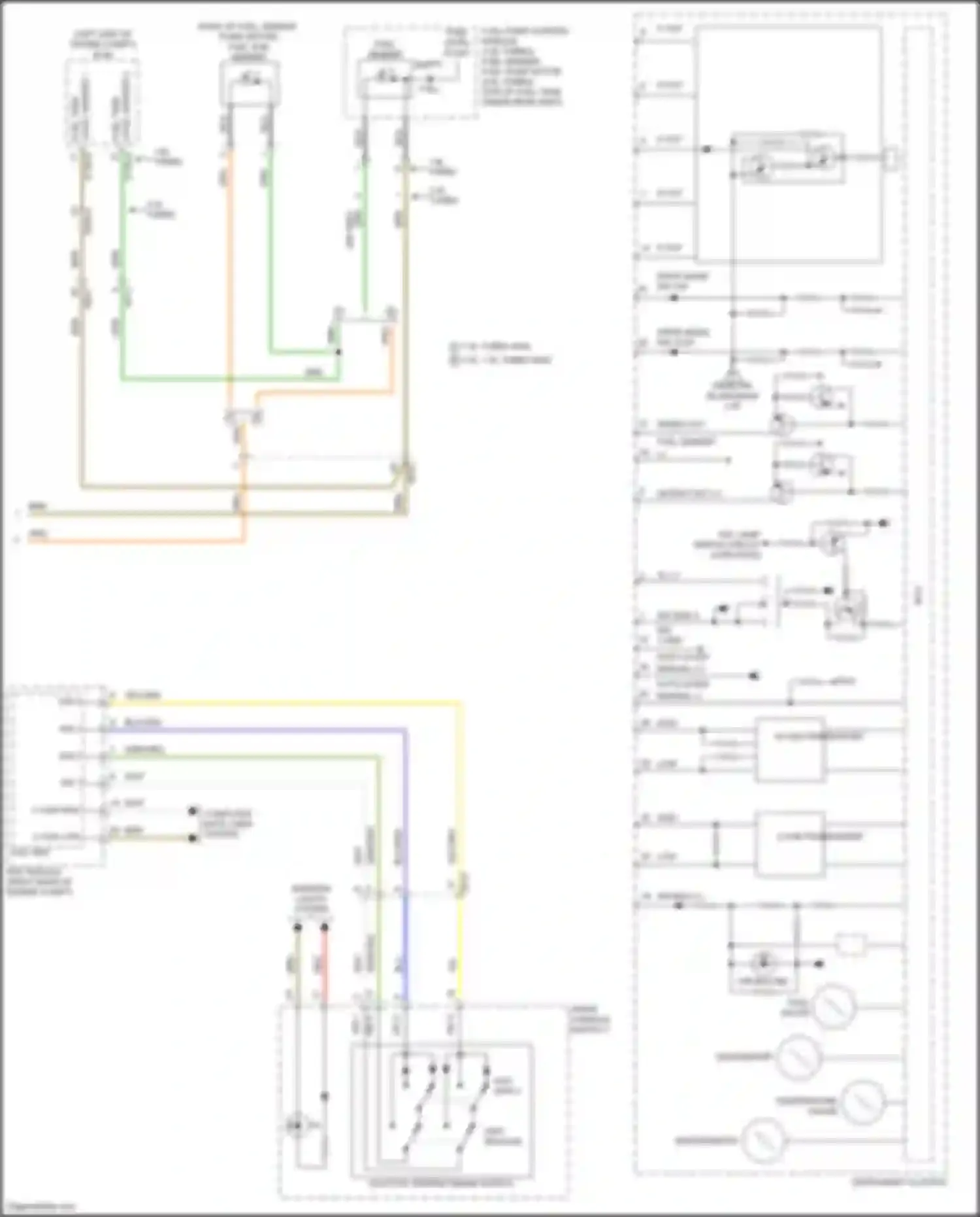 K5 Kia III facelift (2023-2024): Instrument cluster circuit, w/ 4.3 inch tft lcd (3 of 3)