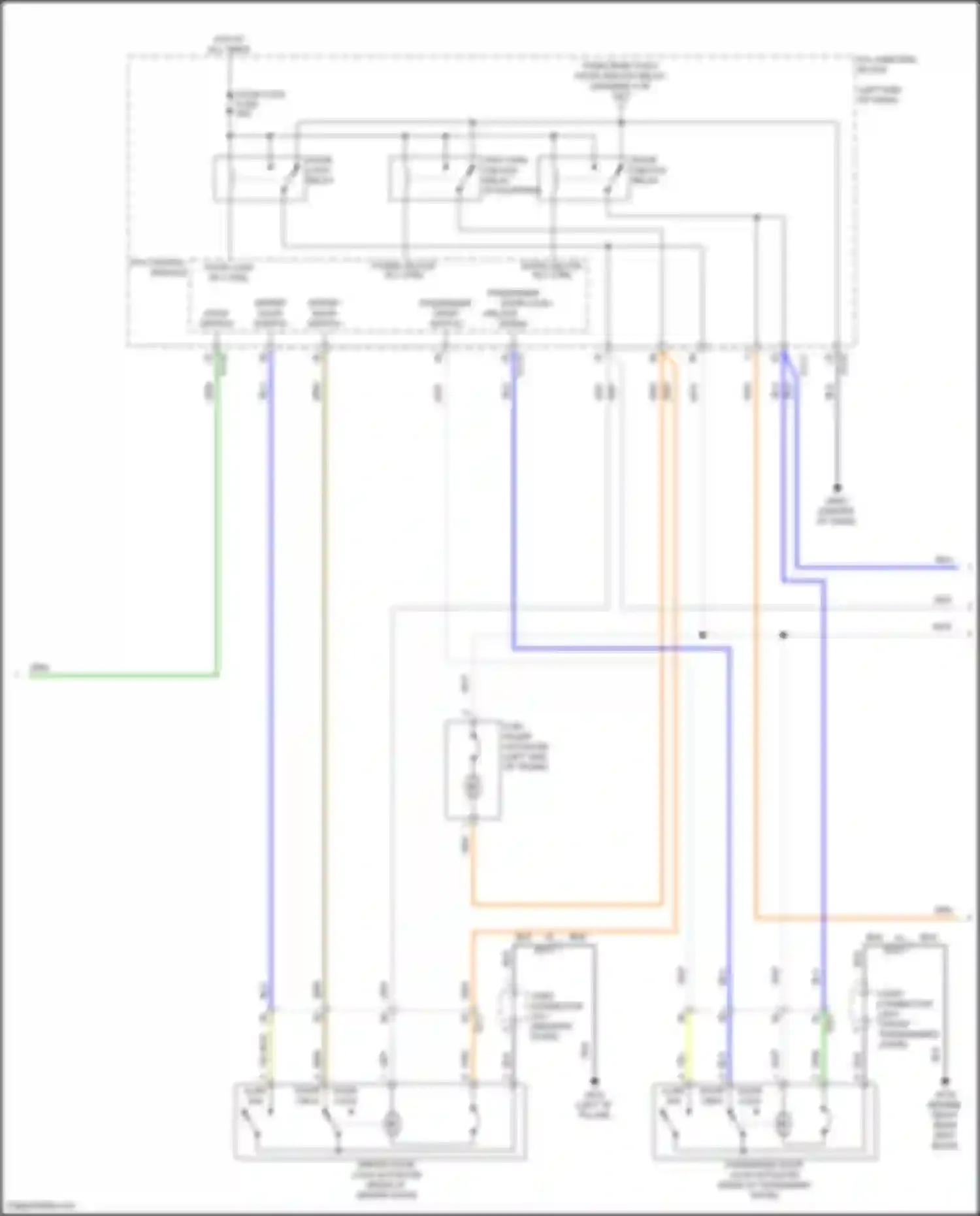 K5 Kia III facelift (2023-2024): Power door locks circuit (2 of 3)