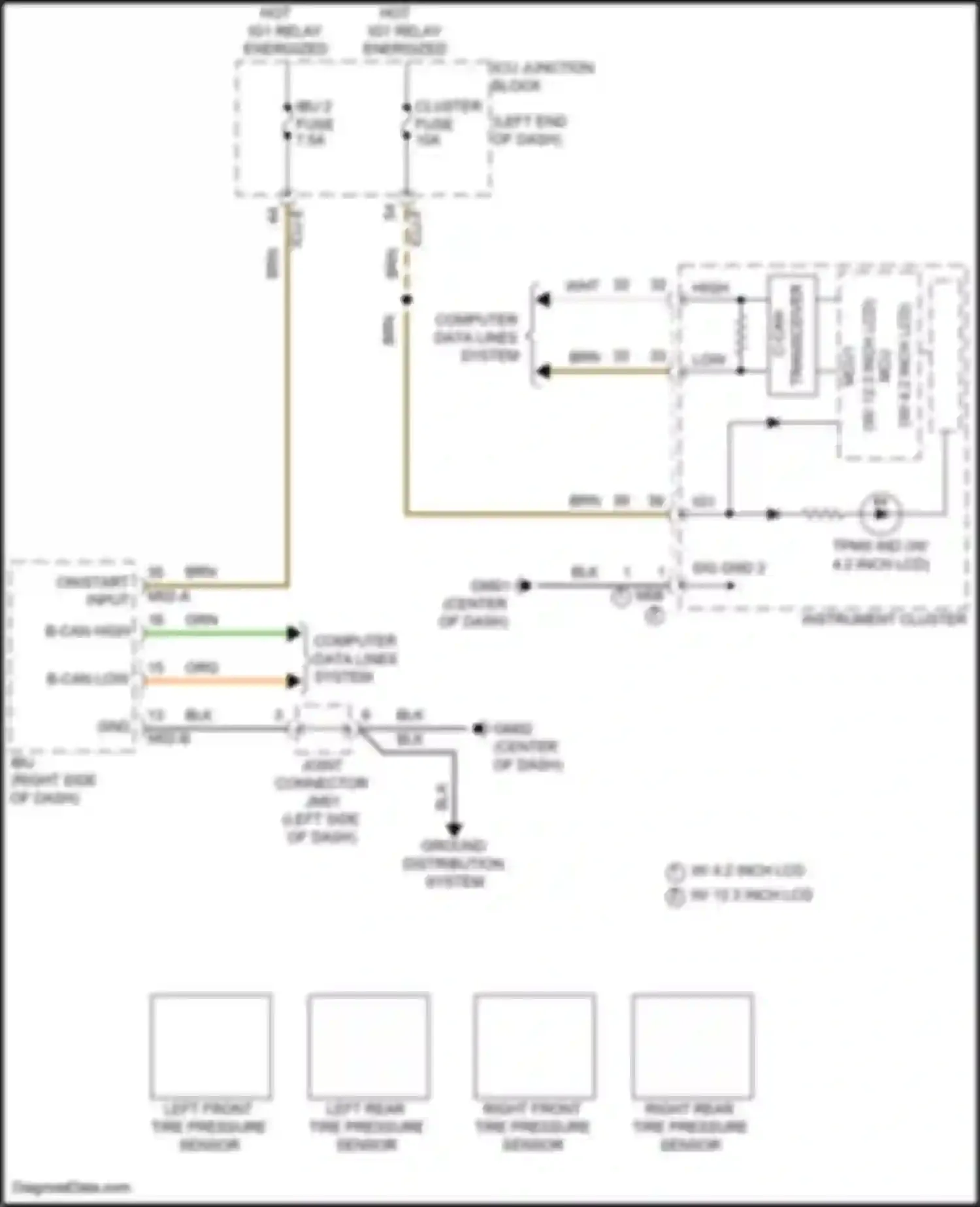 K5 Kia III facelift (2023-2024): Tire pressure monitoring circuit