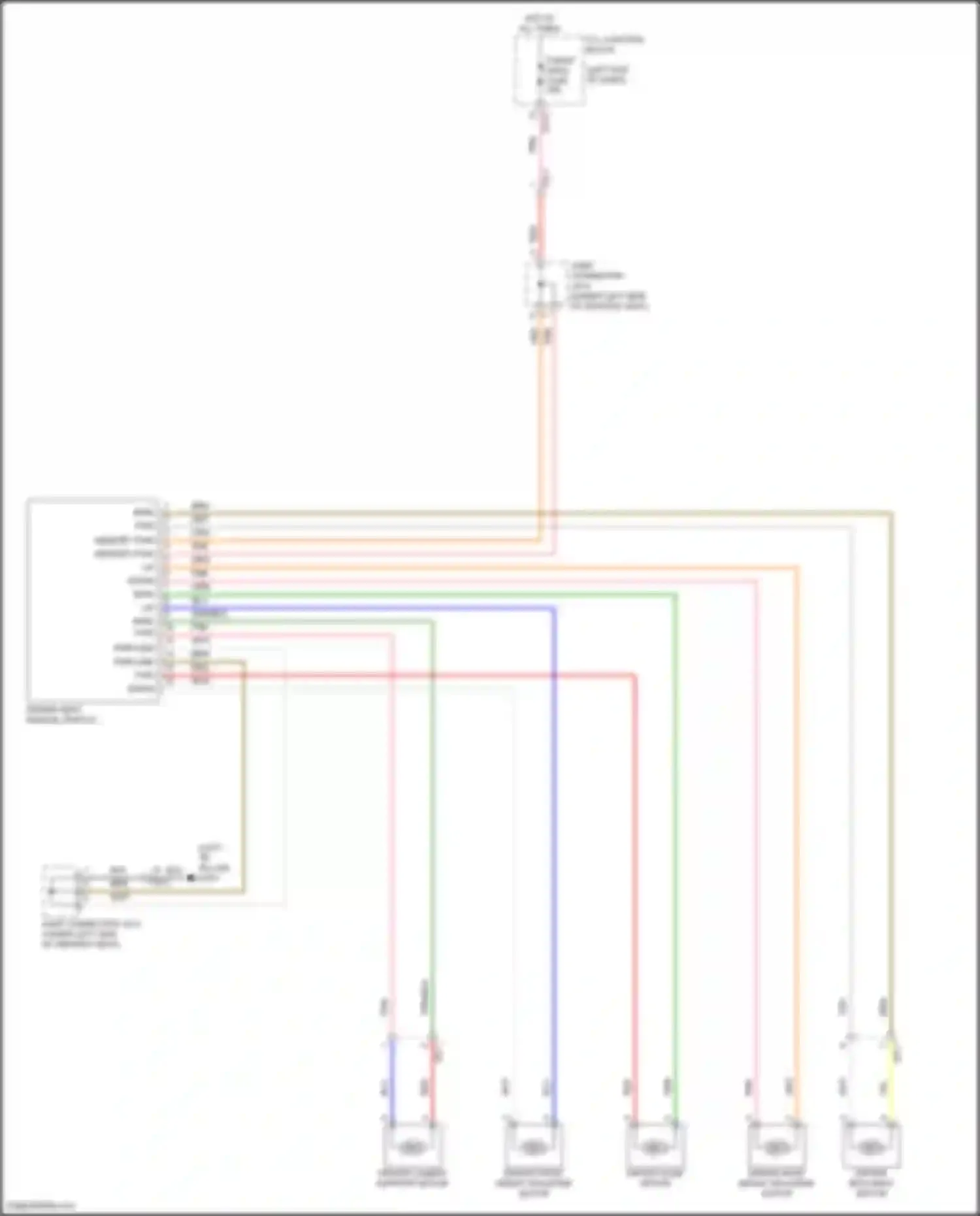 Wiring diagram driver slide motor for Kia K5 III facelift (2023-2024) (1 of 2)