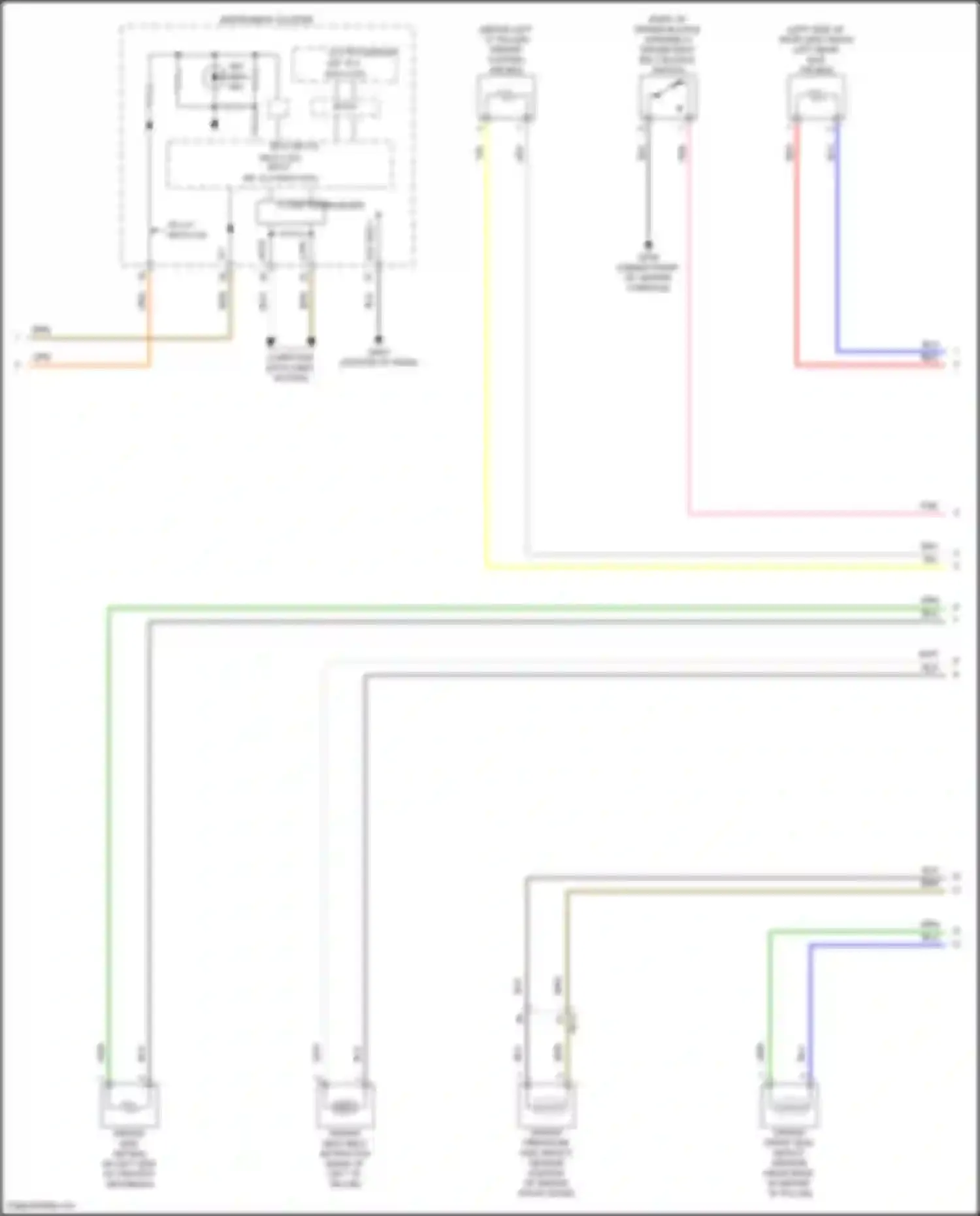 Wiring diagram left rear side air bag for Kia K5 III facelift (2023-2024) (1 of 1)