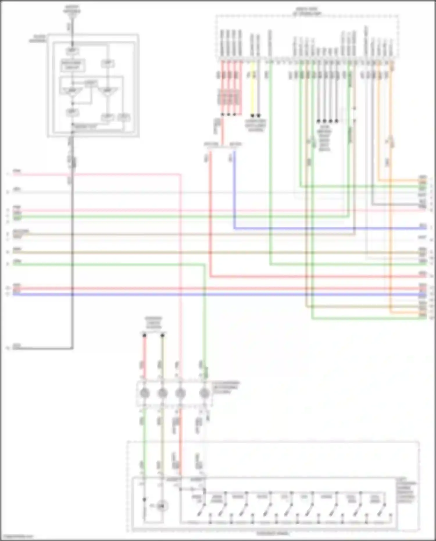 Wiring diagram mode seek down for Kia K5 III facelift (2023-2024) (1 of 3)