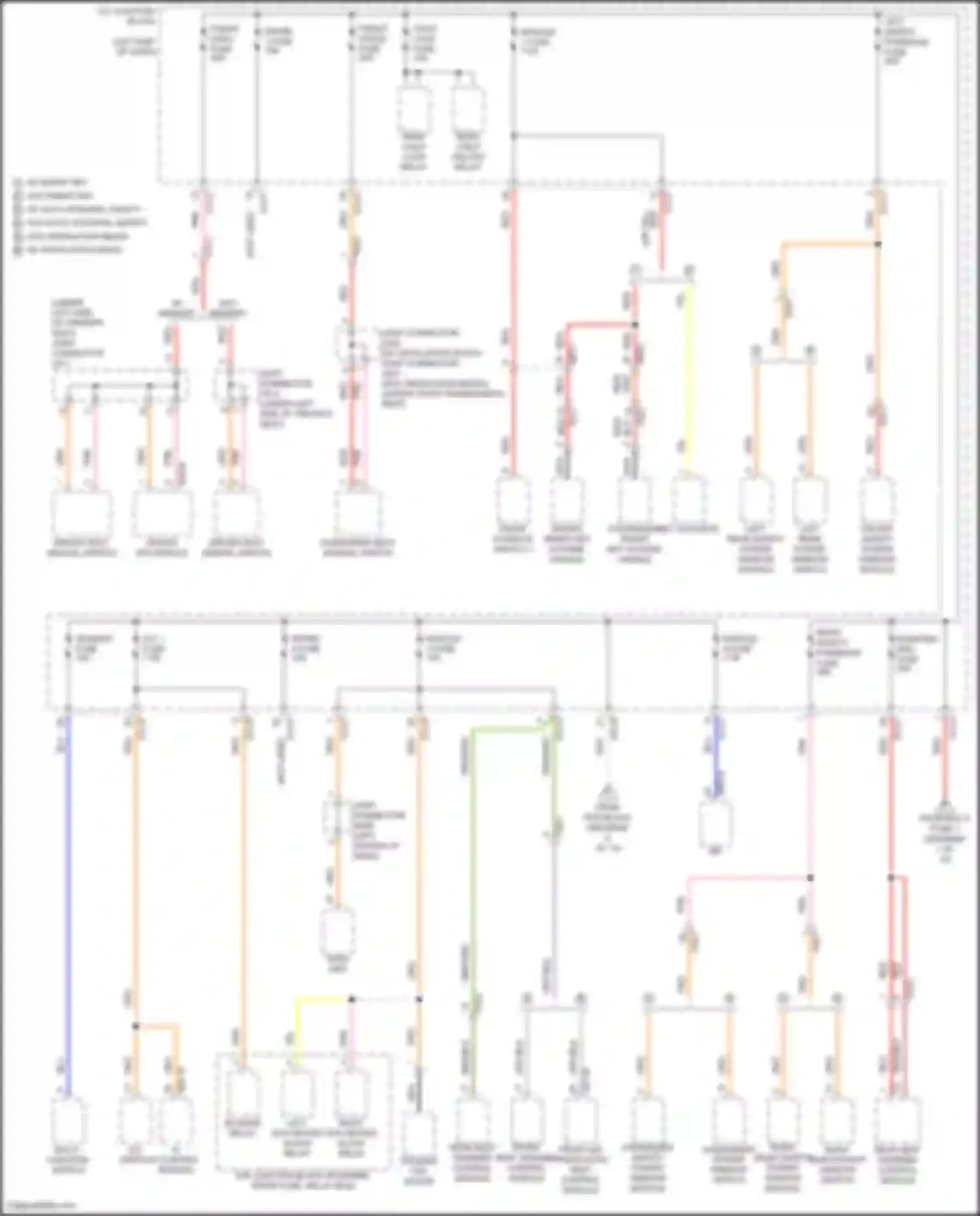 Wiring diagram rear child unlock relay for Kia K5 III facelift (2023-2024) (3 of 4)