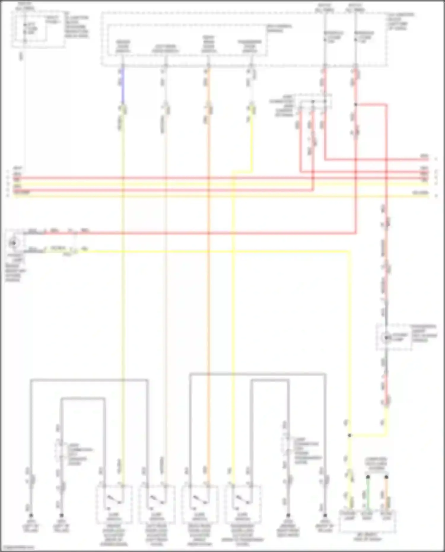 Wiring diagram right rear door for Kia K5 III facelift (2023-2024) (1 of 1)