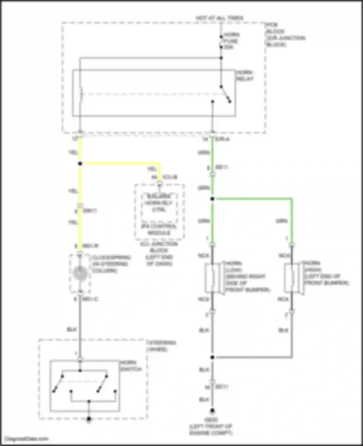 Wiring diagram steering wheel) for Kia K5 III facelift (2023-2024) (3 of 18)