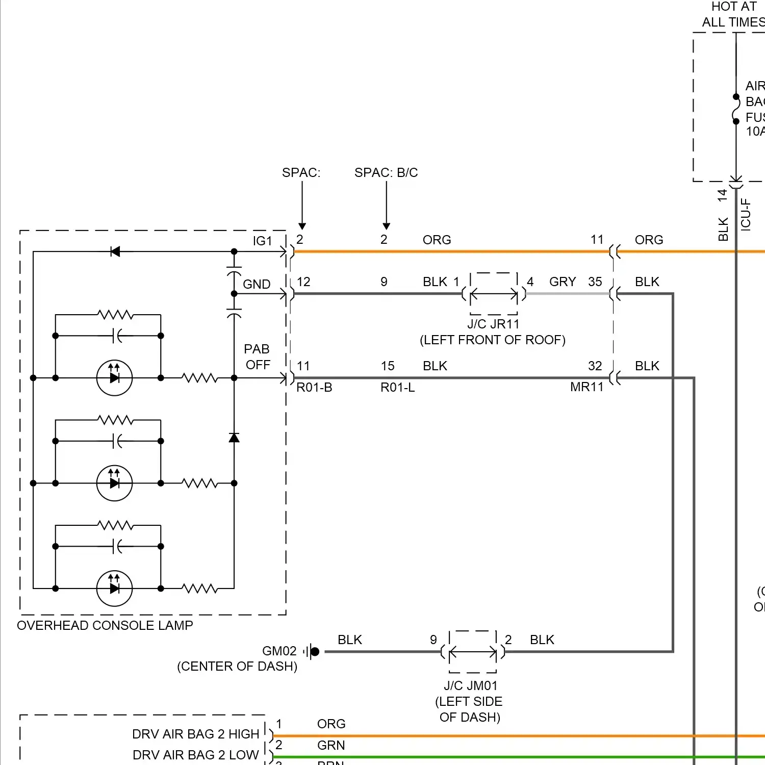 demo - Supplemental restraints circuit (1 of 3) Supplemental restraints circuit (1 of 3)