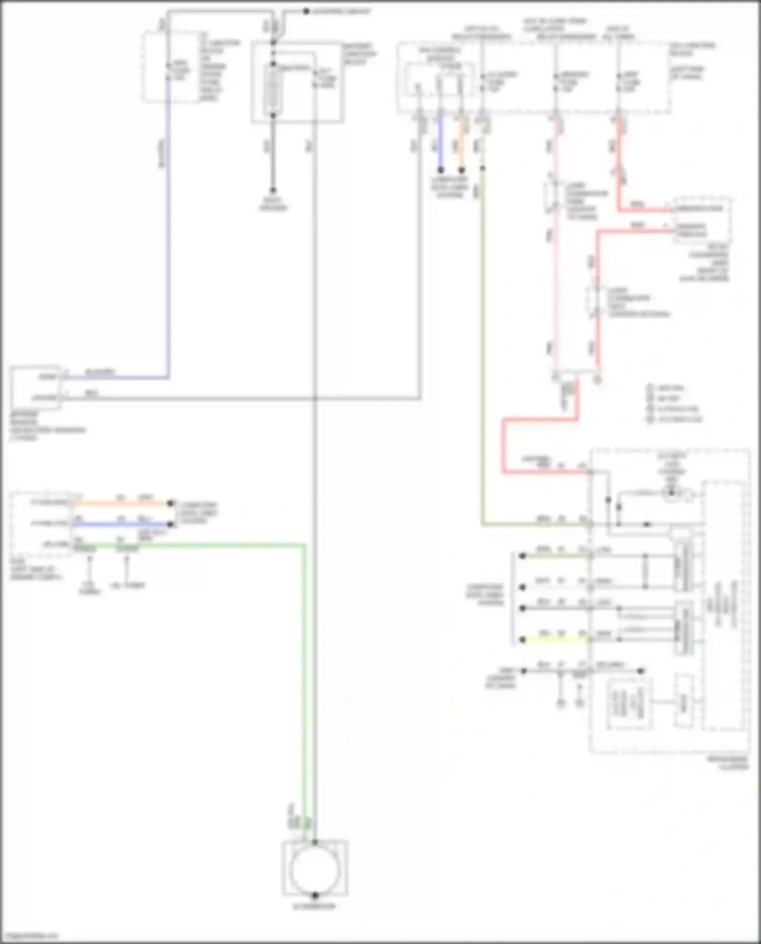 Wiring diagram battery junction block for Kia K5 III (2019-2023) (1 of 3)