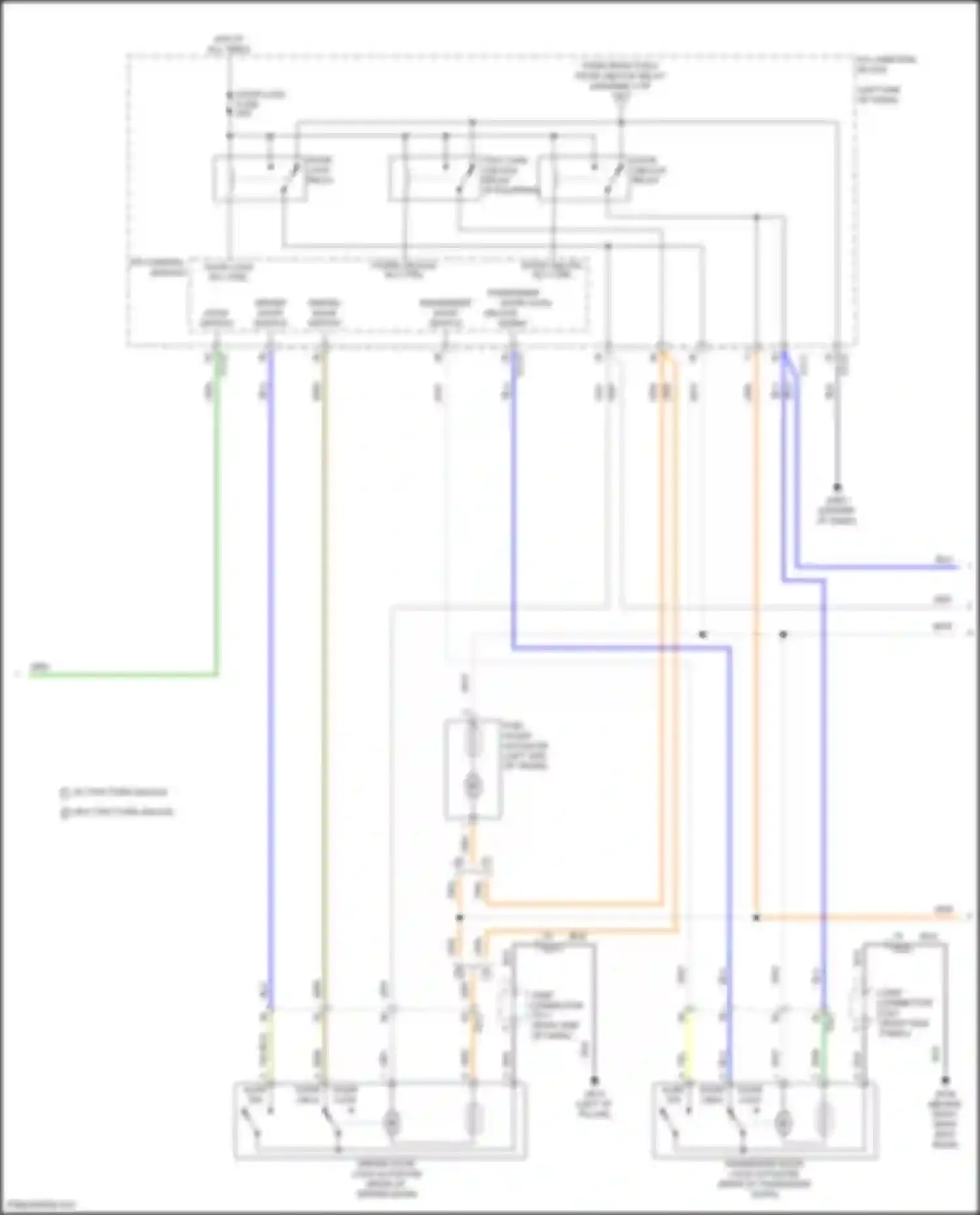 Wiring diagram door lock fuse for Kia K5 III (2019-2023) (4 of 4)