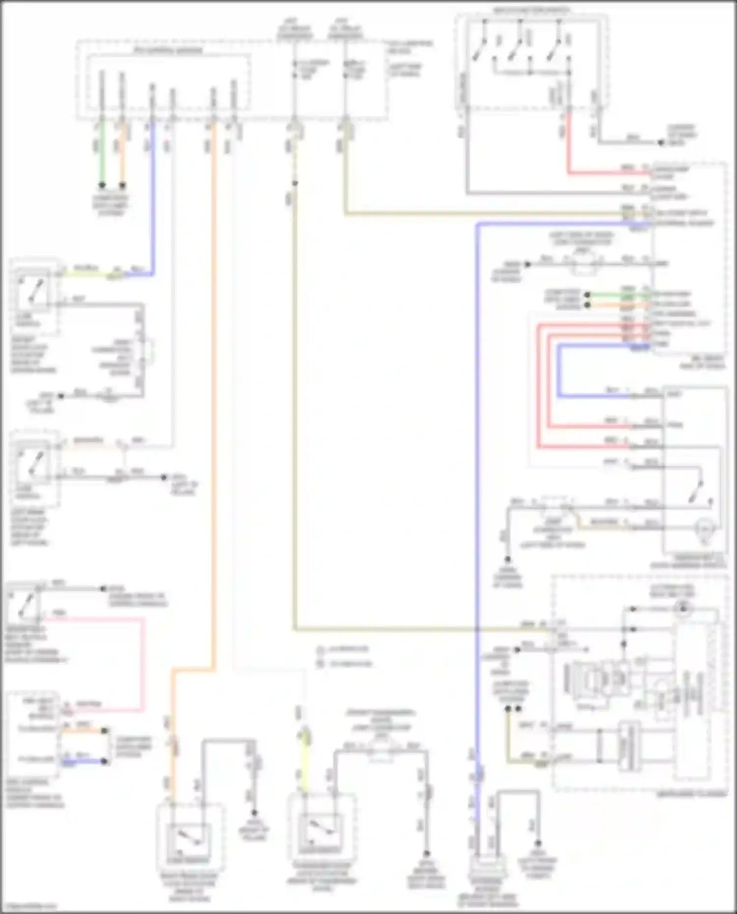 Wiring diagram multi- function switch for Kia K5 III (2019-2023) (2 of 13)