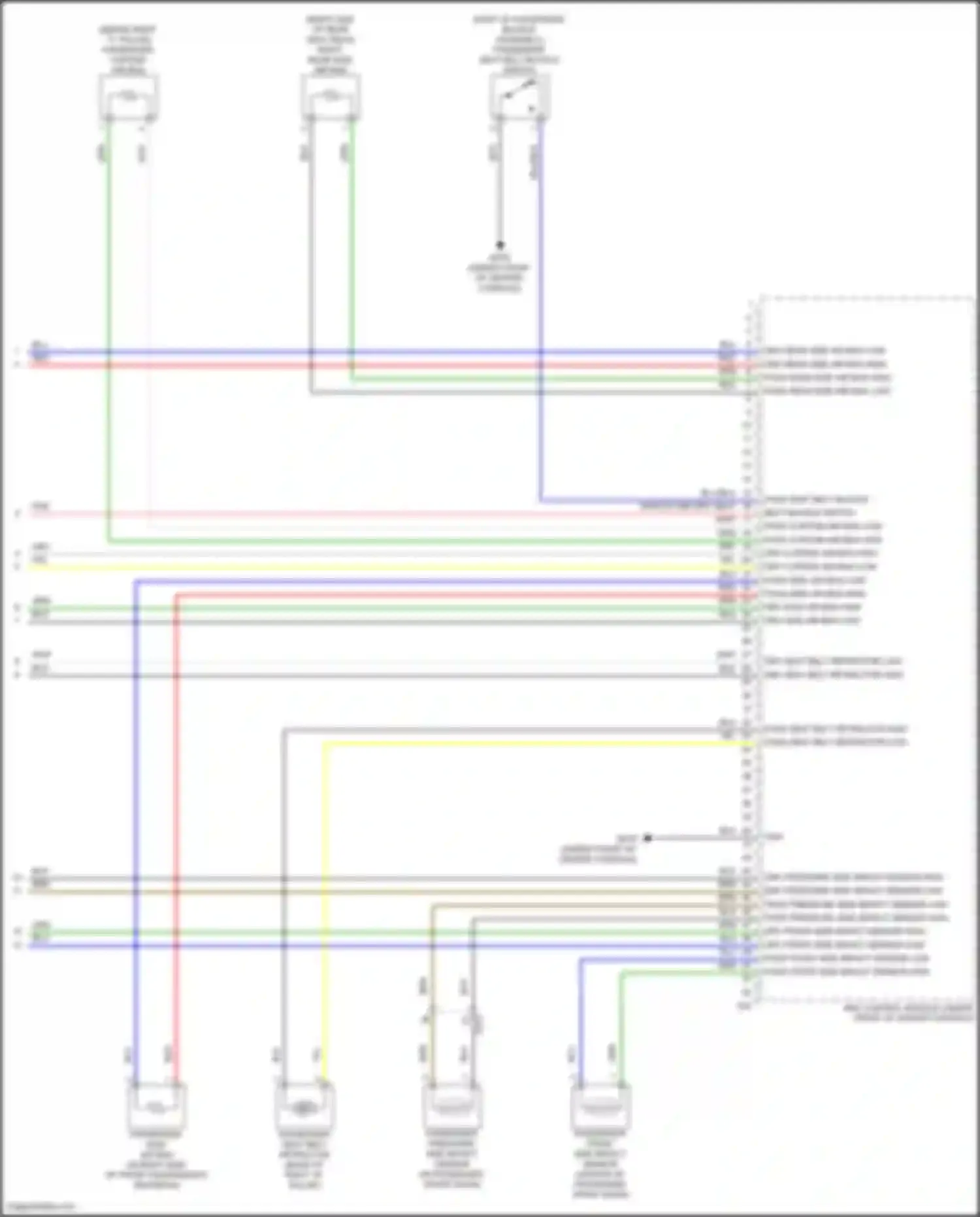 Wiring diagram passenger front side impact sensor for Kia K5 III (2019-2023) (1 of 1)
