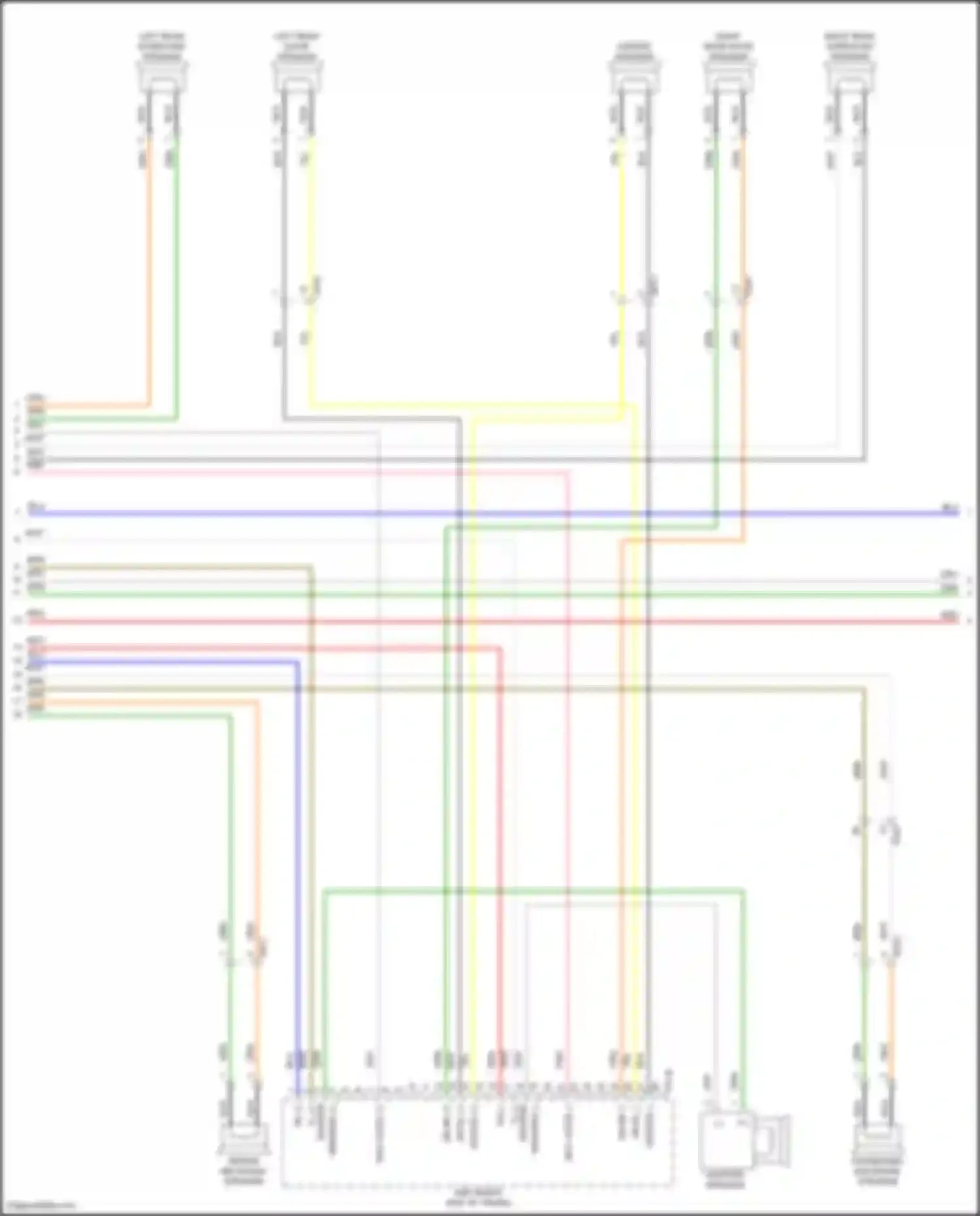 Wiring diagram passenger mid range speaker for Kia K5 III (2019-2023) (1 of 3)