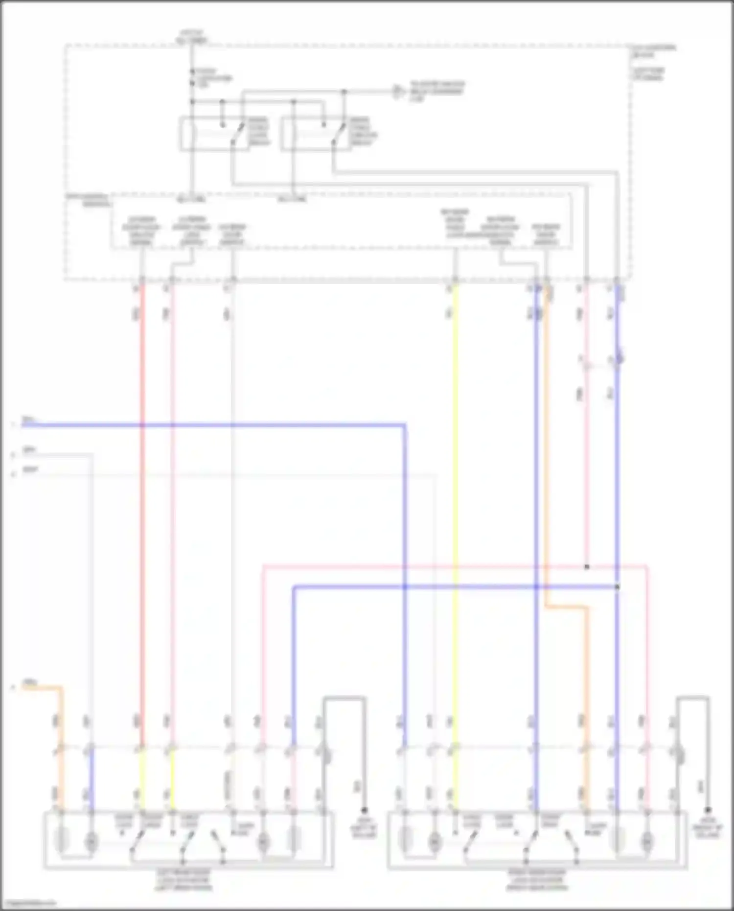 Wiring diagram rh rear door switch for Kia K5 III (2019-2023) (1 of 2)