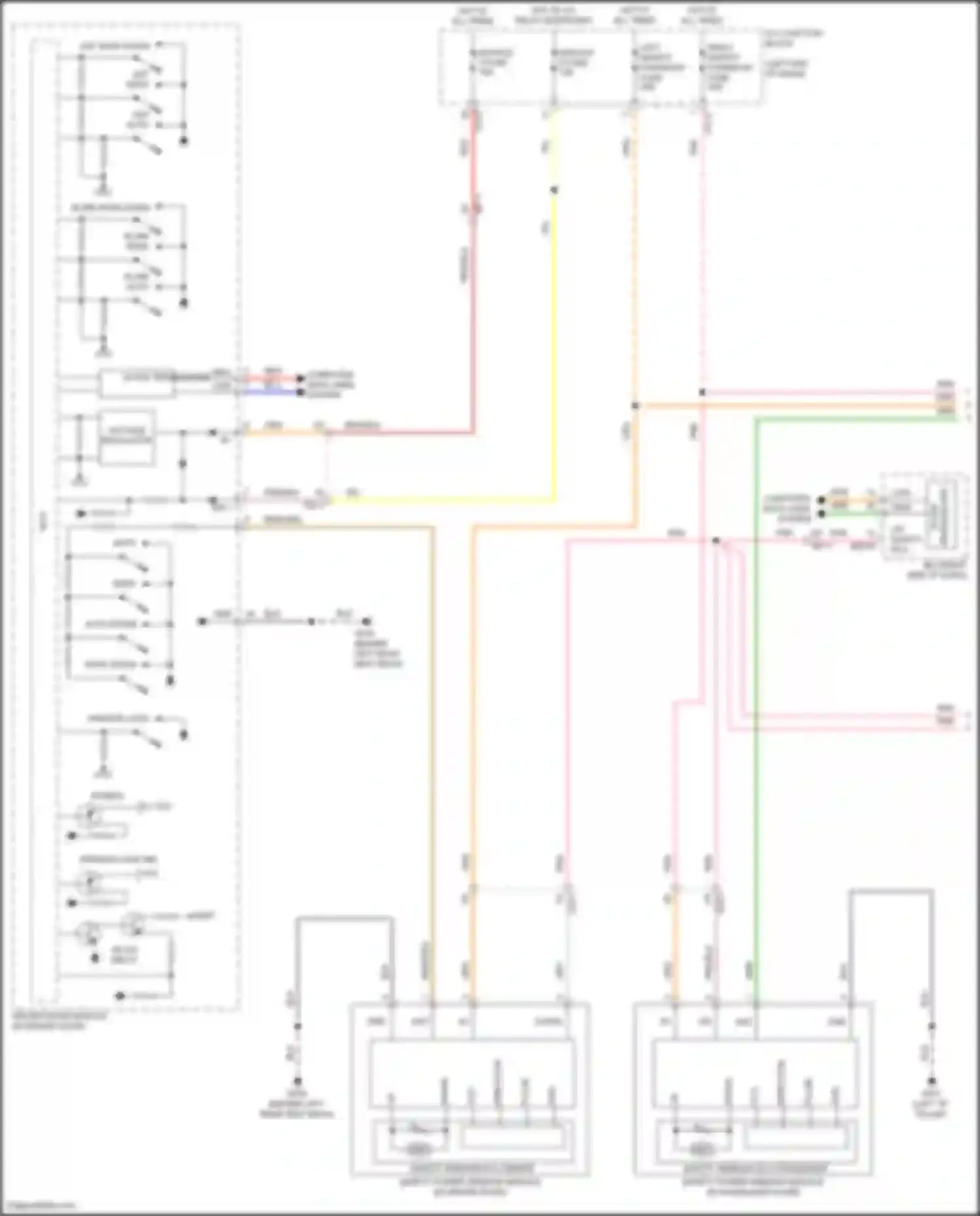 Wiring diagram rl/rr wdw down for Kia K5 III (2019-2023) (1 of 1)