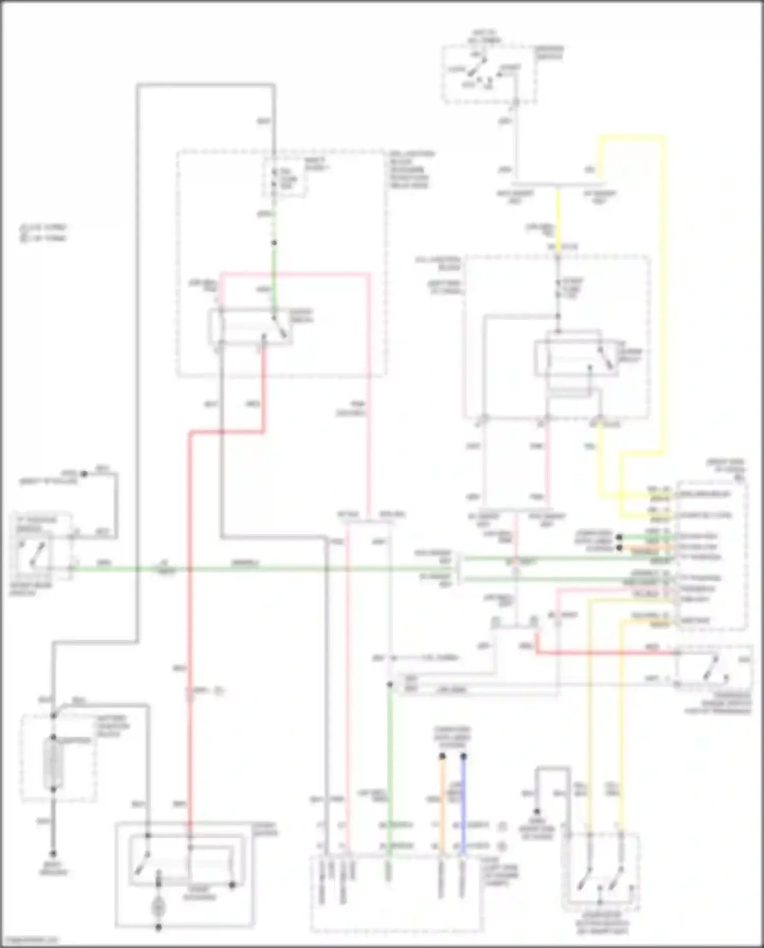 Wiring diagram transaxle range switch for Kia K5 III (2019-2023) (3 of 3)