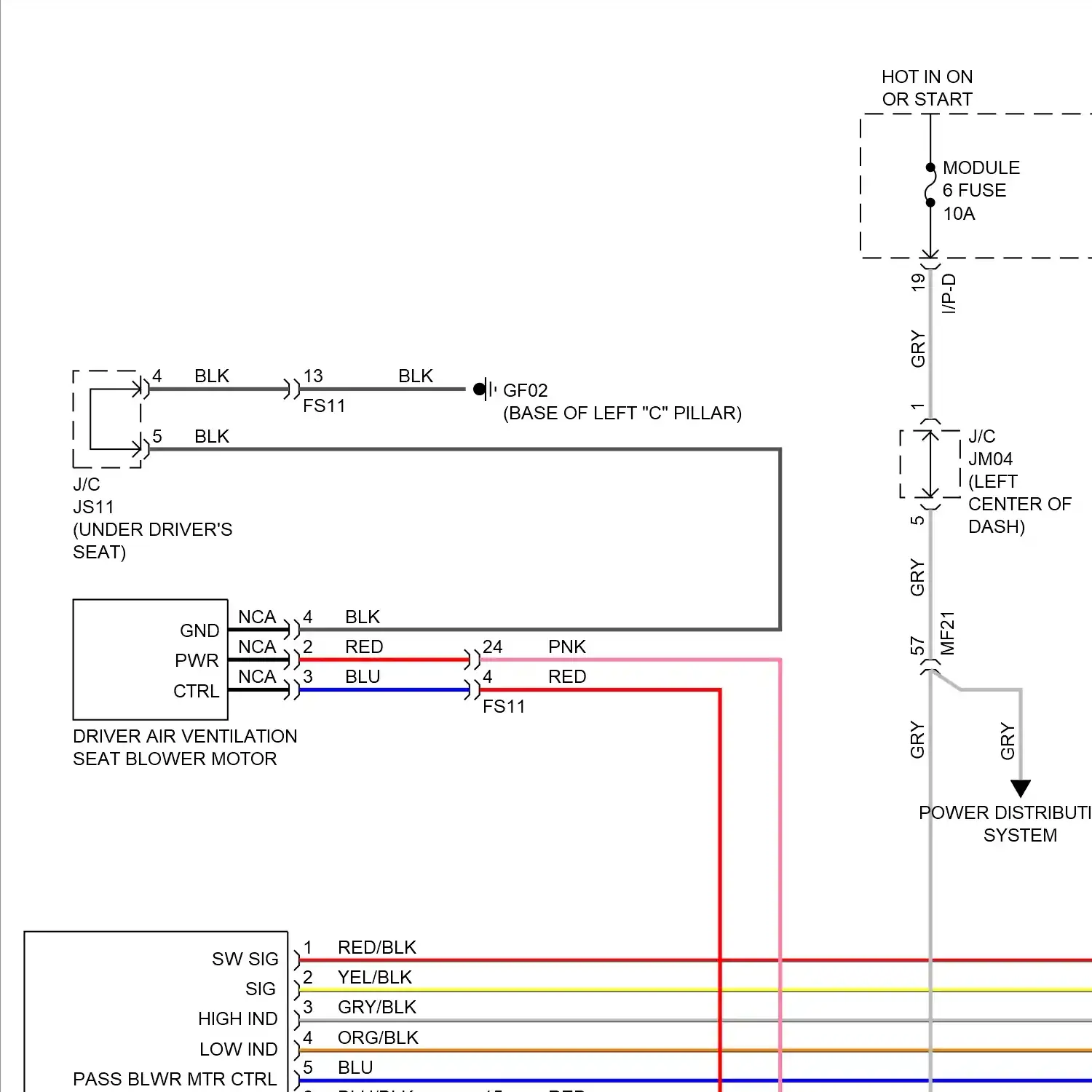 demo - Seat ventilation circuit (1 of 2) Seat ventilation circuit (1 of 2)