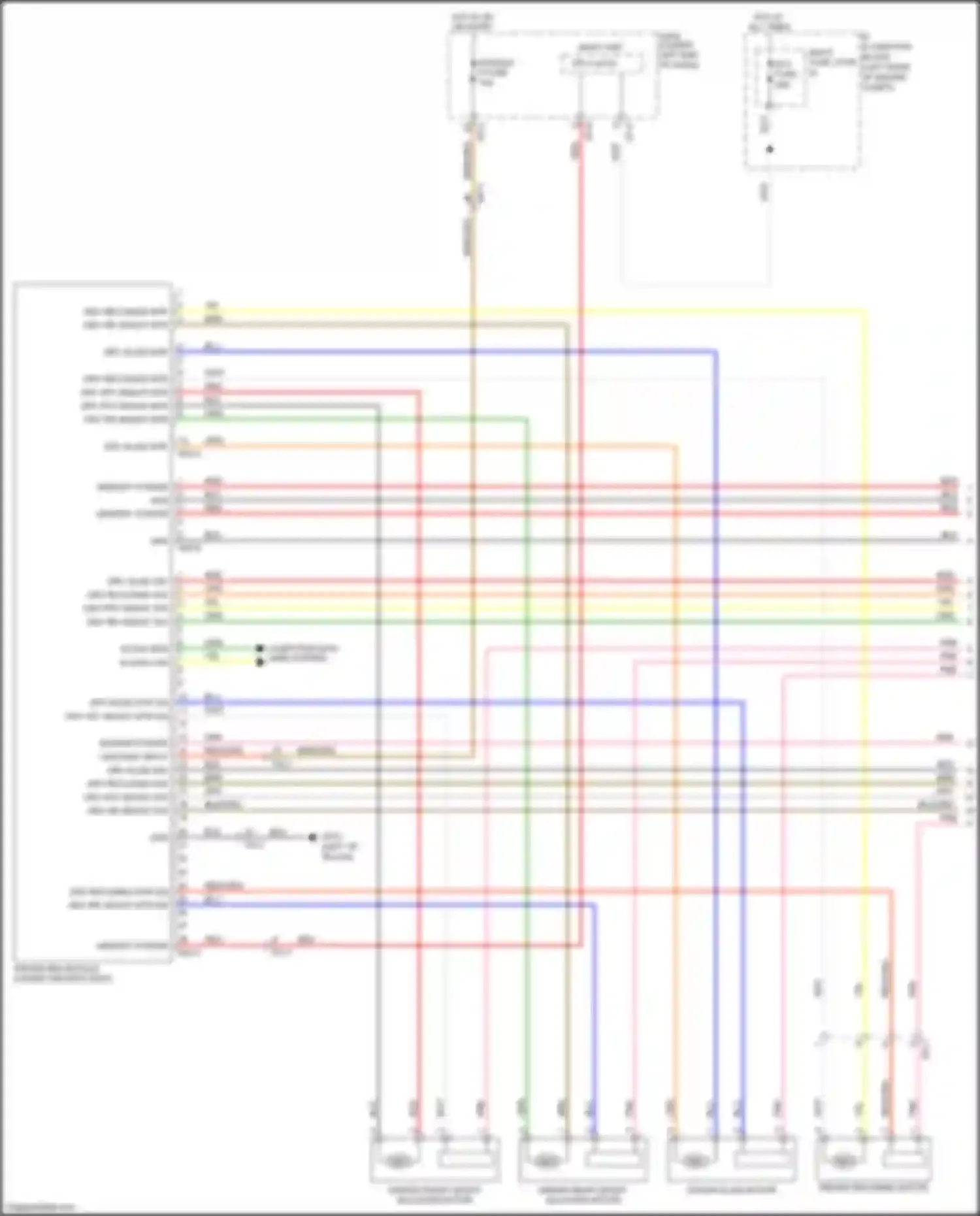 Wiring diagram driver reclining motor for Kia K7 II (2016-2021) (3 of 4)