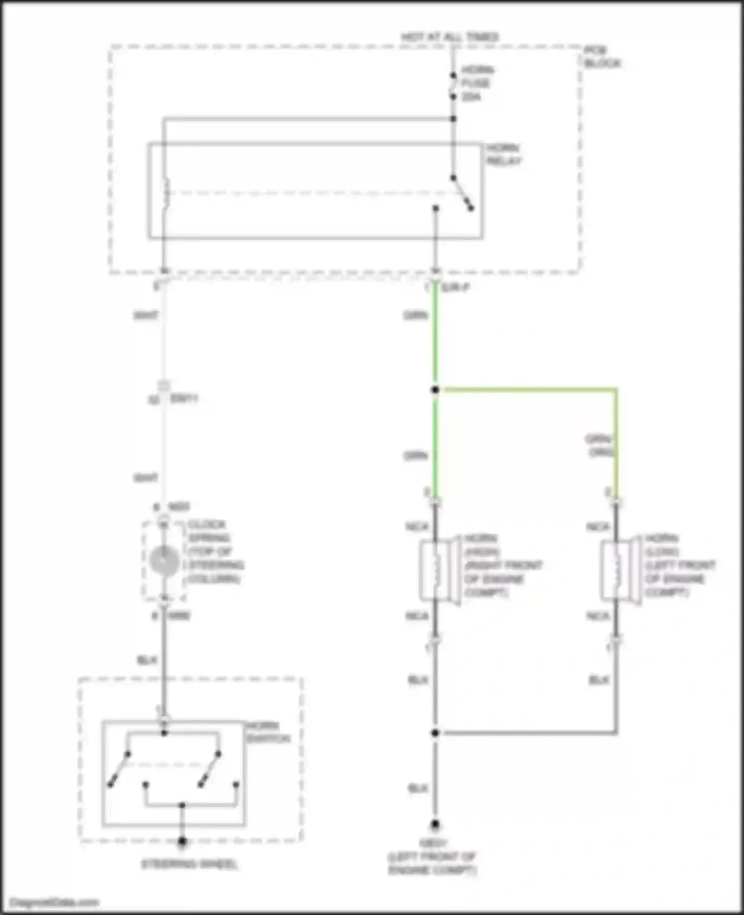 Wiring diagram grn for Kia K7 II (2016-2021) (93 of 101)