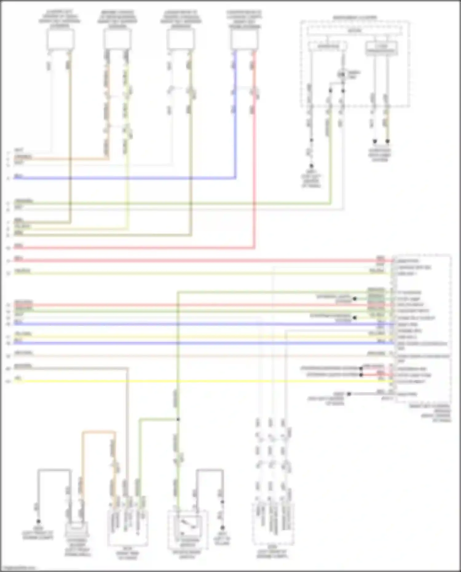 Wiring diagram instrument cluster for Kia K7 II (2016-2021) (24 of 29)