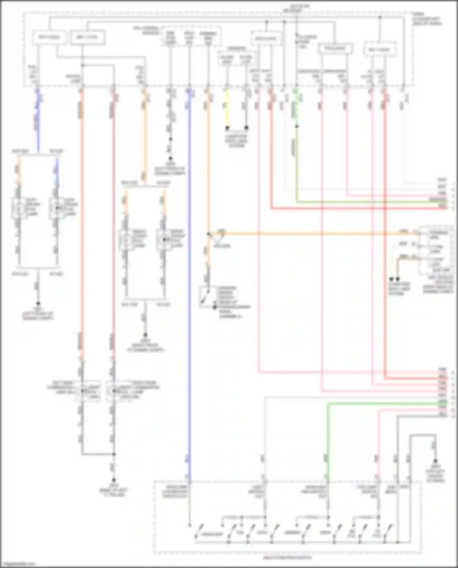 Wiring diagram left front fog lamp for Kia K7 II (2016-2021) (1 of 4)