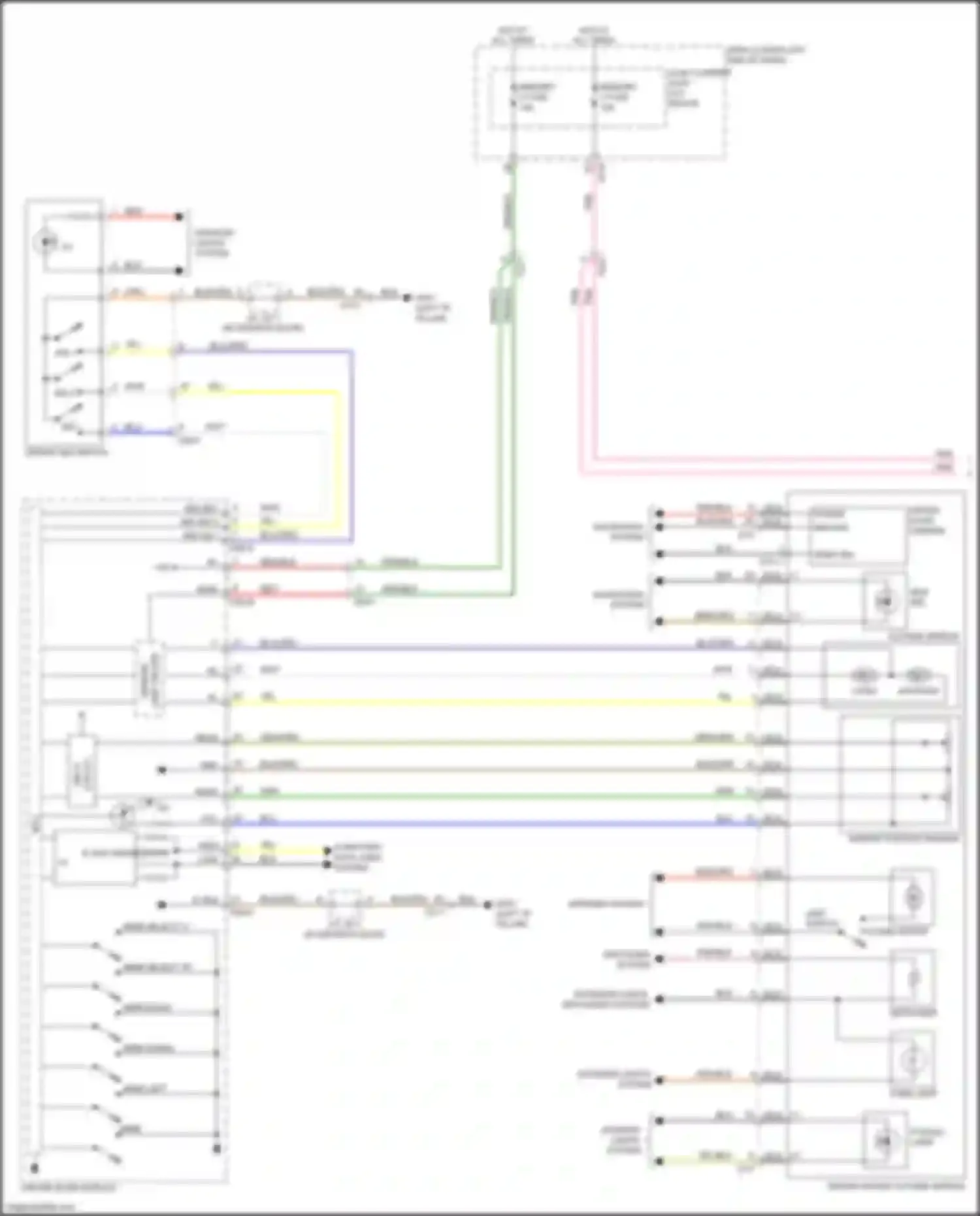 Wiring diagram mirr left for Kia K7 II (2016-2021) (1 of 2)
