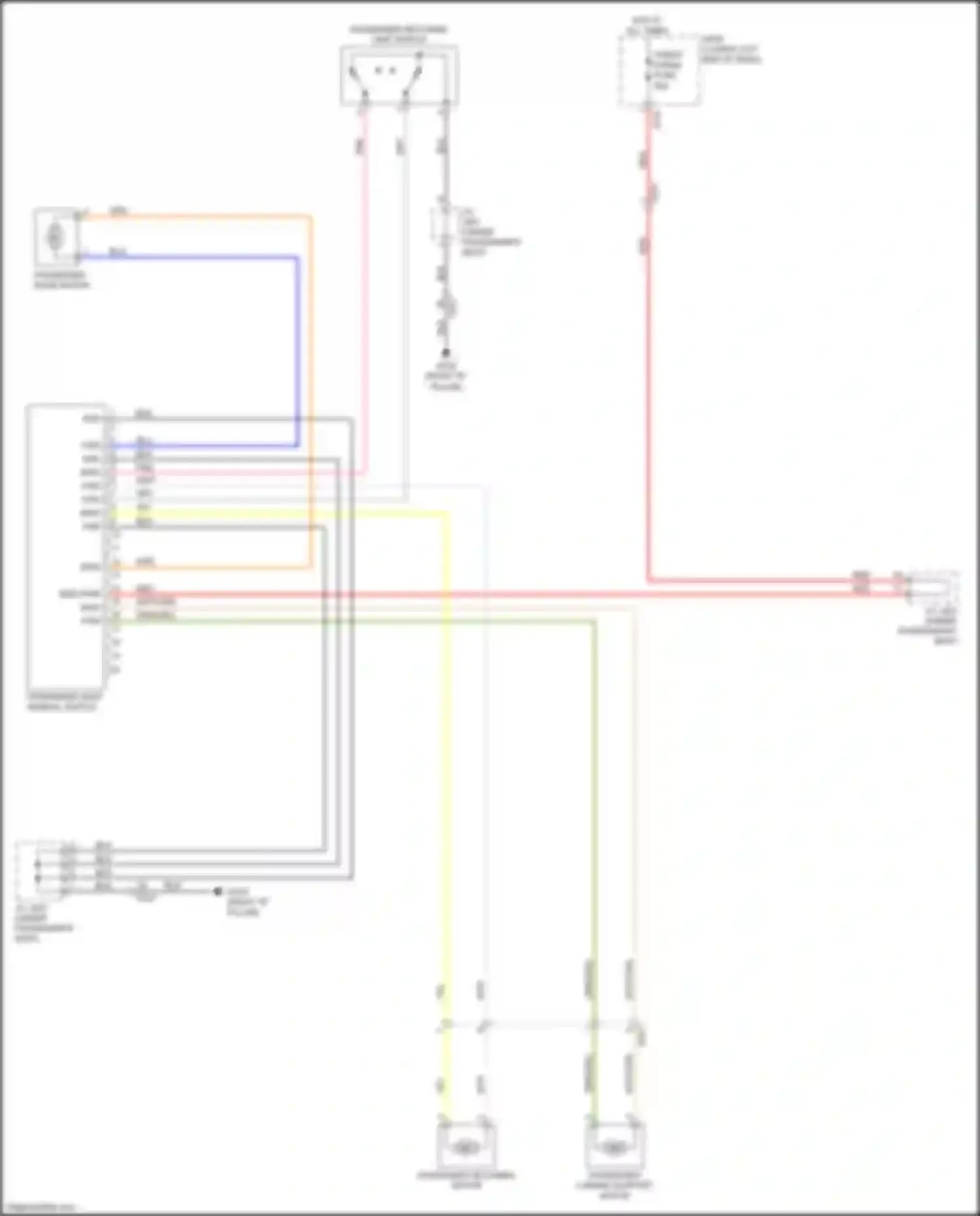 Wiring diagram passenger slide motor for Kia K7 II (2016-2021) (3 of 4)