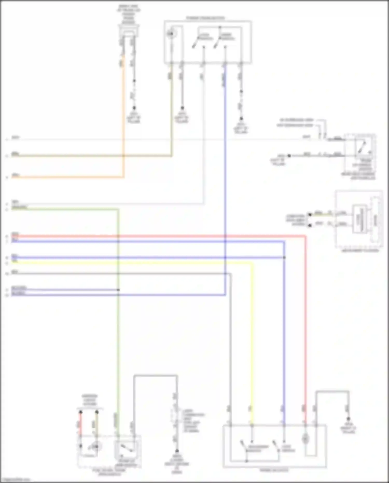 Wiring diagram power trunk buzzer for Kia K7 II (2016-2021) (2 of 2)