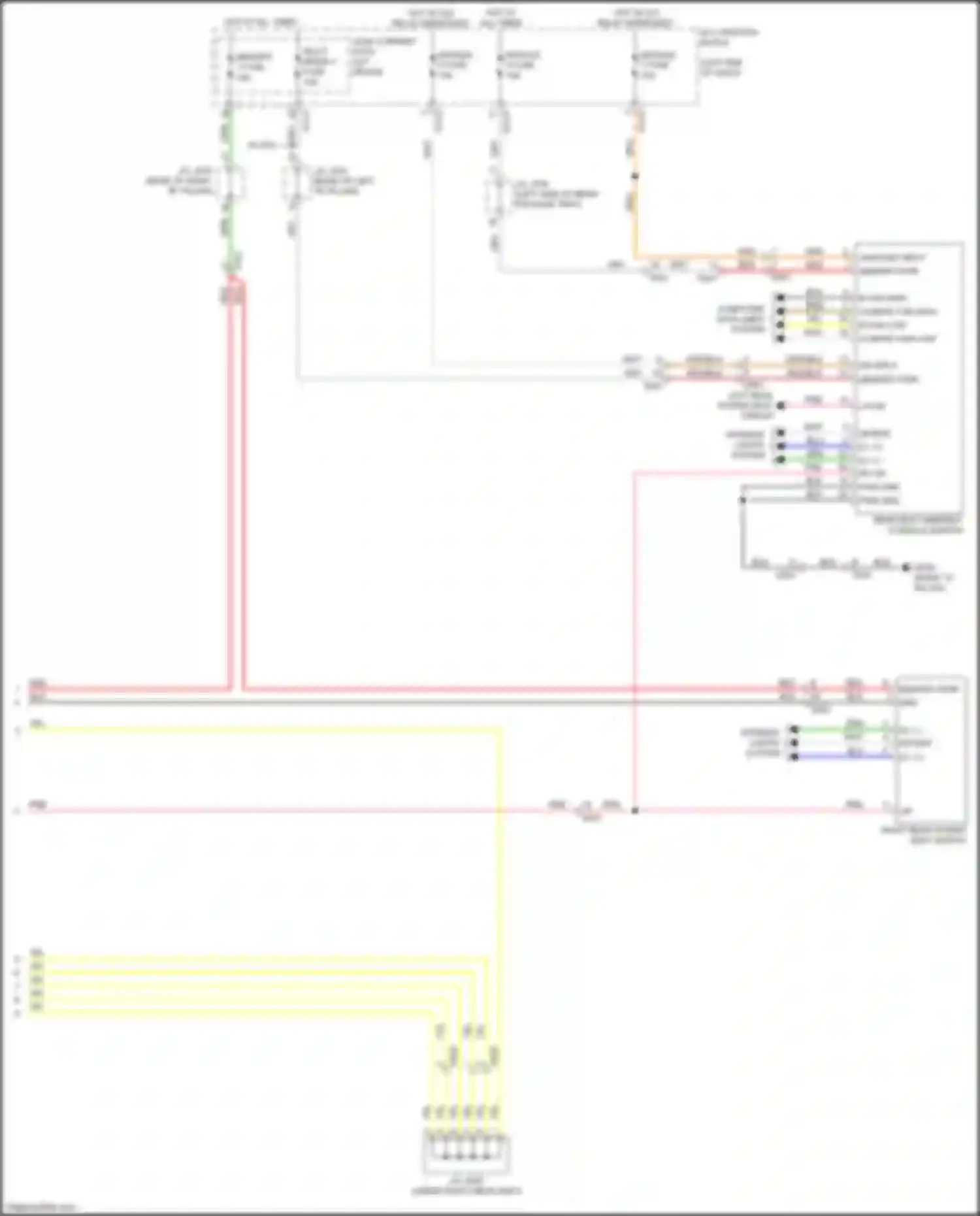 Car Wiring Diagrams for K9 Kia II (2018-2021): Right rear power seat circuit, 10-way (2 of 2)