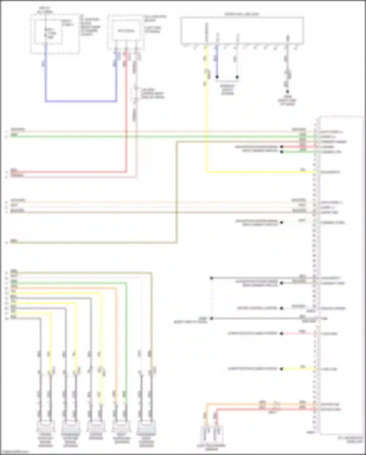 Wiring diagram camera b+ for Kia K9 II (2018-2021) (1 of 5)