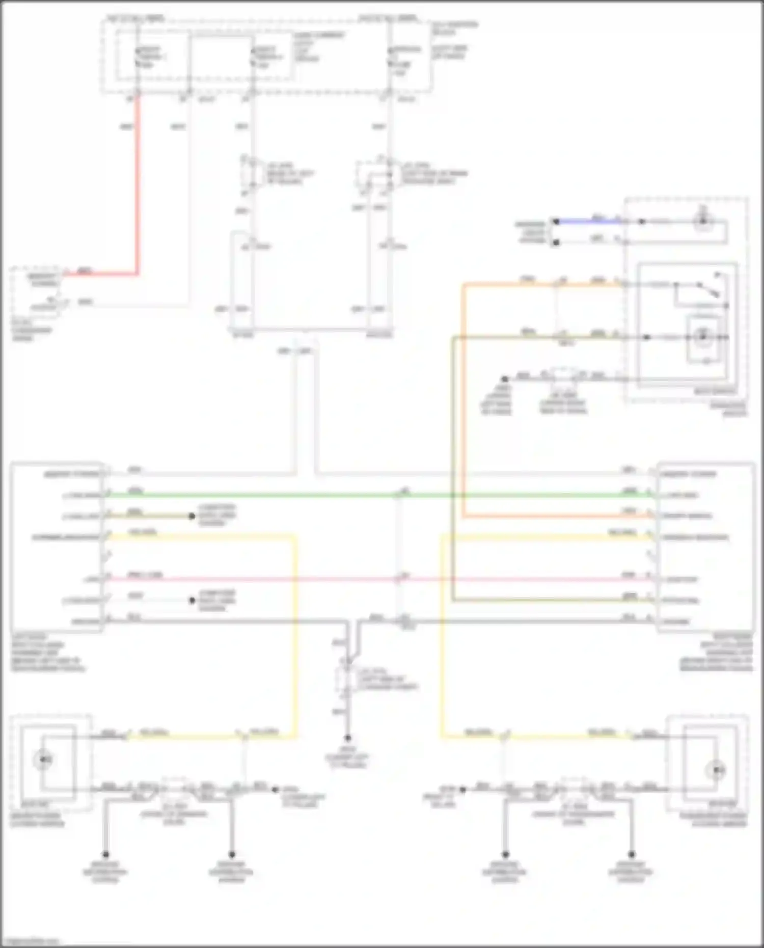 Wiring diagram crash pad switch for Kia K9 II (2018-2021) (2 of 7)