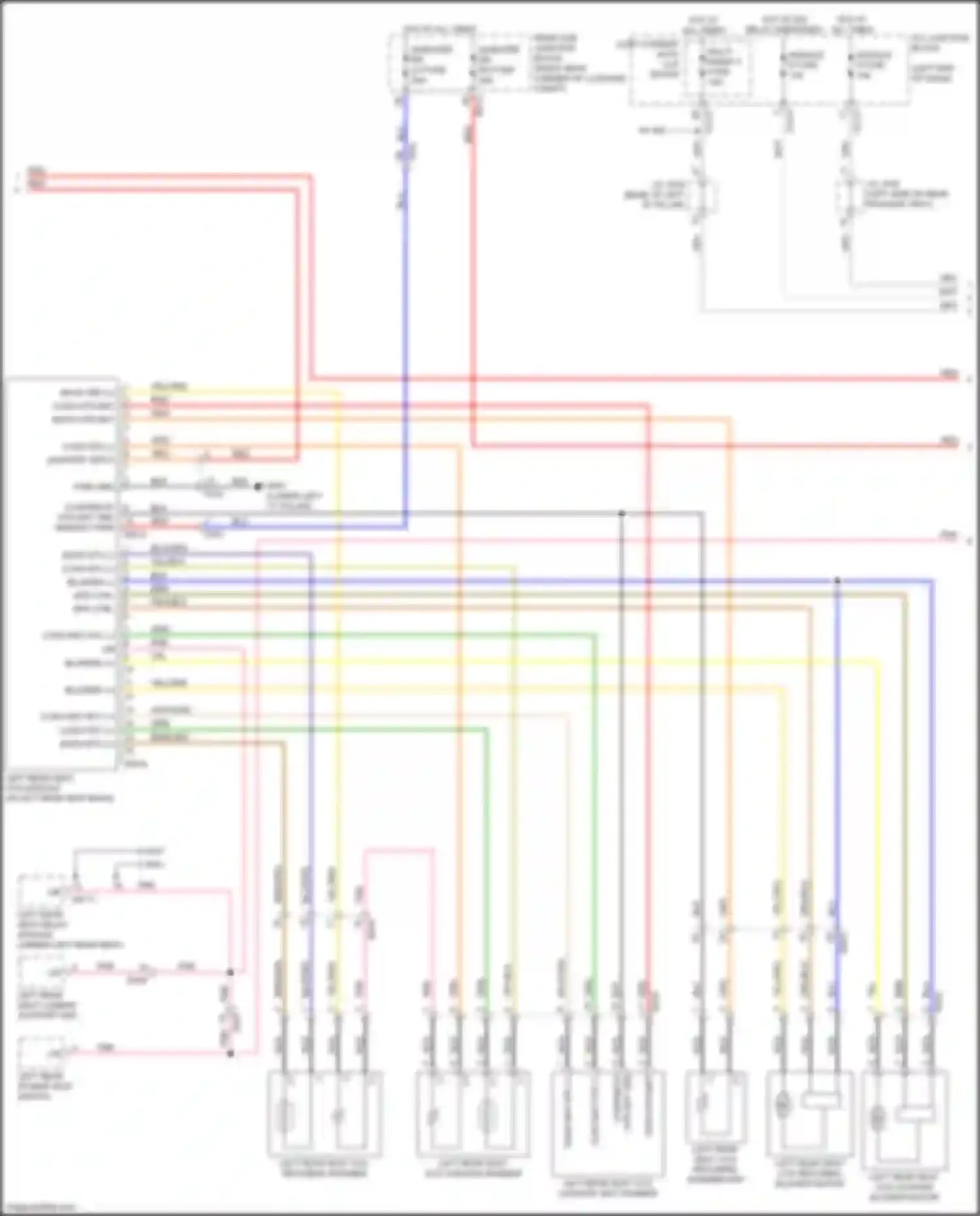 Wiring diagram cush/back htr mat gnd memory pwr for Kia K9 II (2018-2021) (1 of 2)