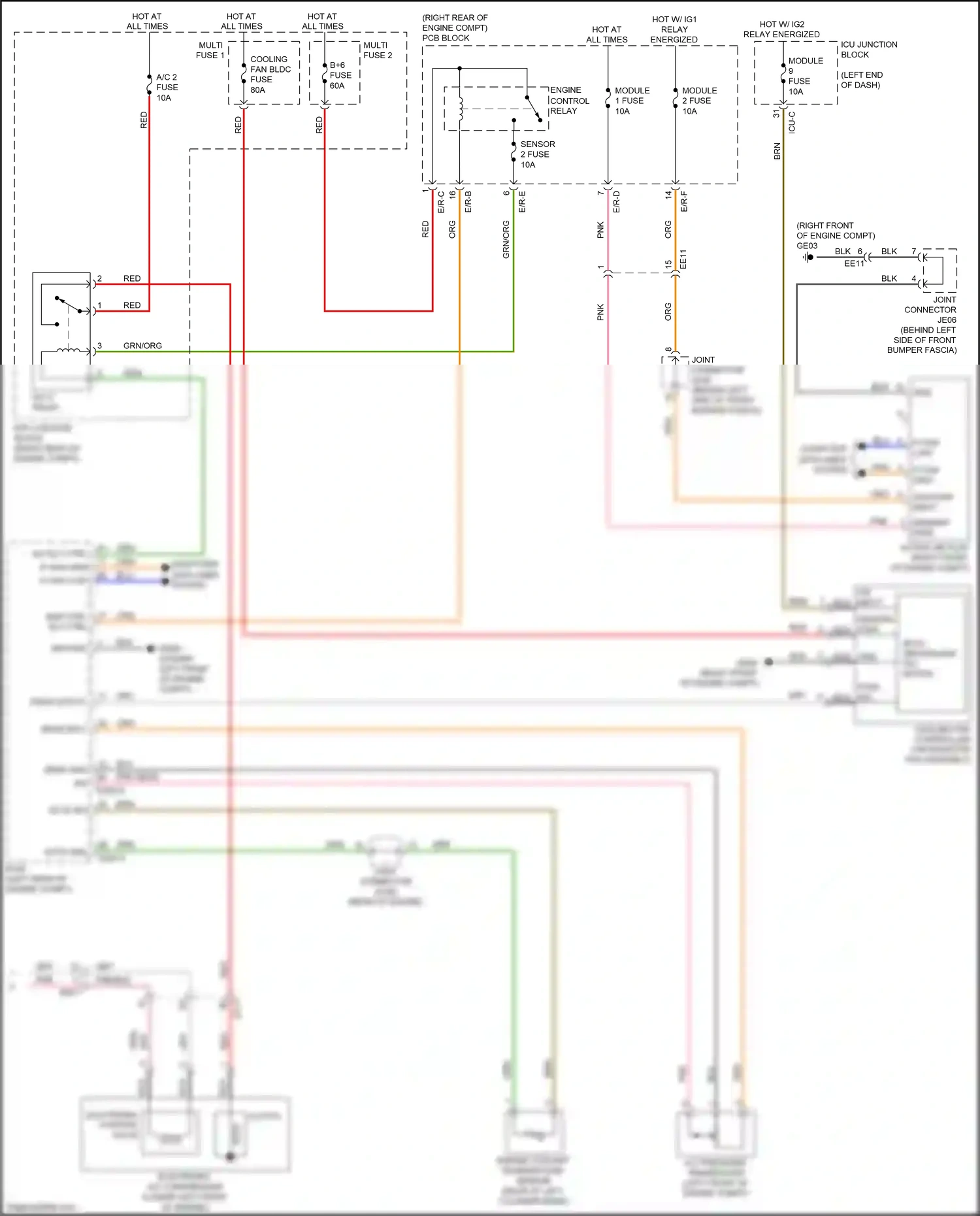 Kia K9 II (2018-2021) e/r-e wiring diagram  (1 of 5)