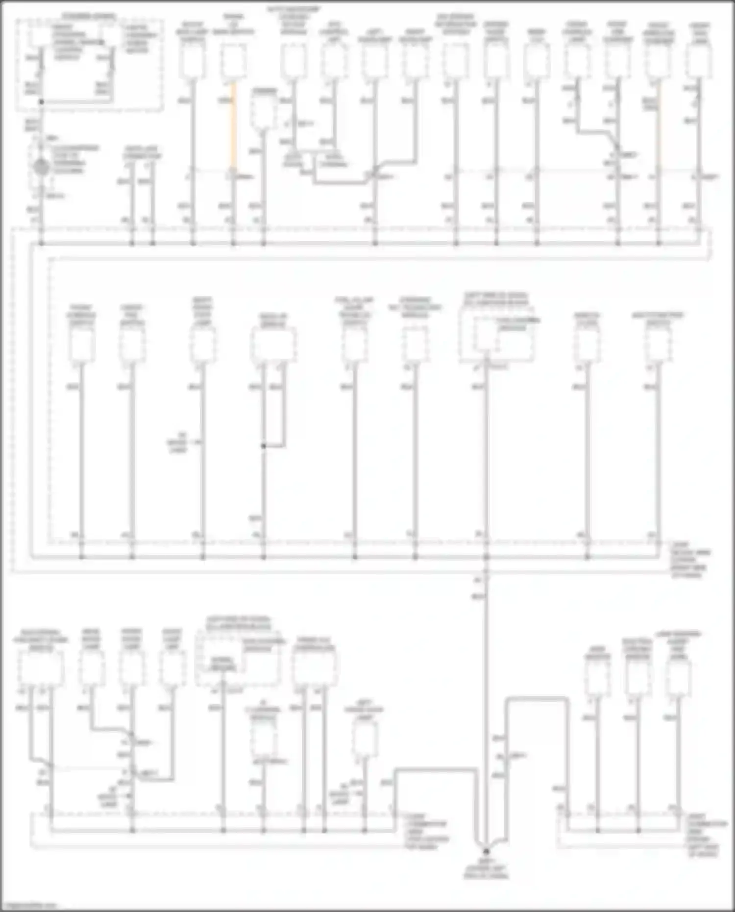 Wiring diagram front mood lamp for Kia K9 II (2018-2021) (2 of 3)