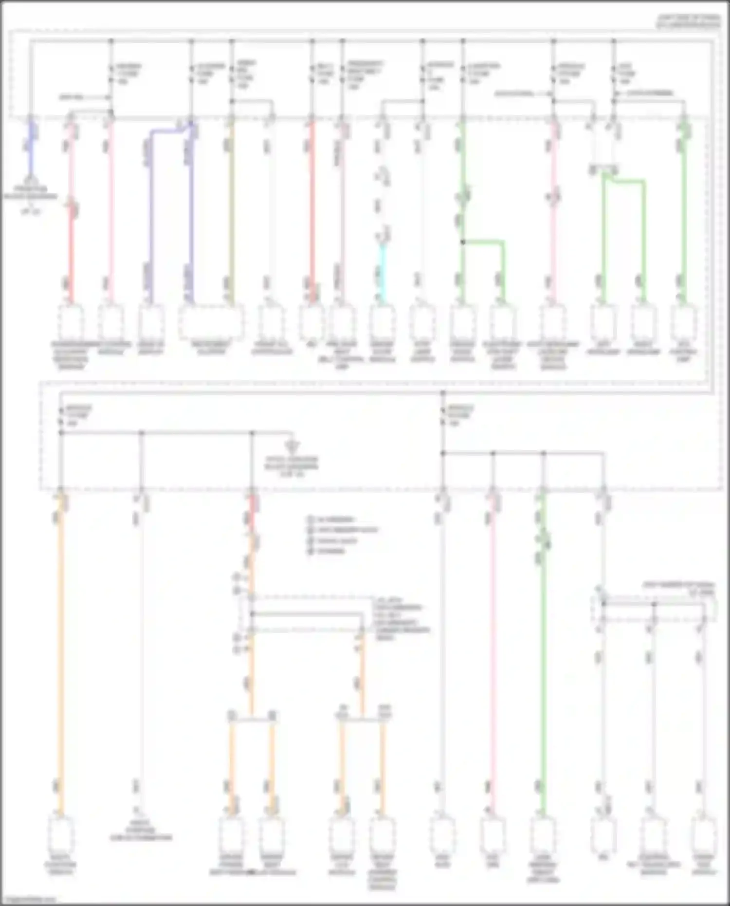 Wiring diagram head-up display for Kia K9 II (2018-2021) (5 of 6)