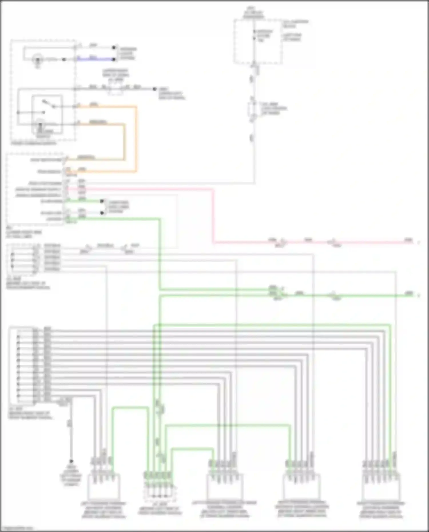 Wiring diagram left forward parking distance warning for Kia K9 II (2018-2021) (2 of 2)