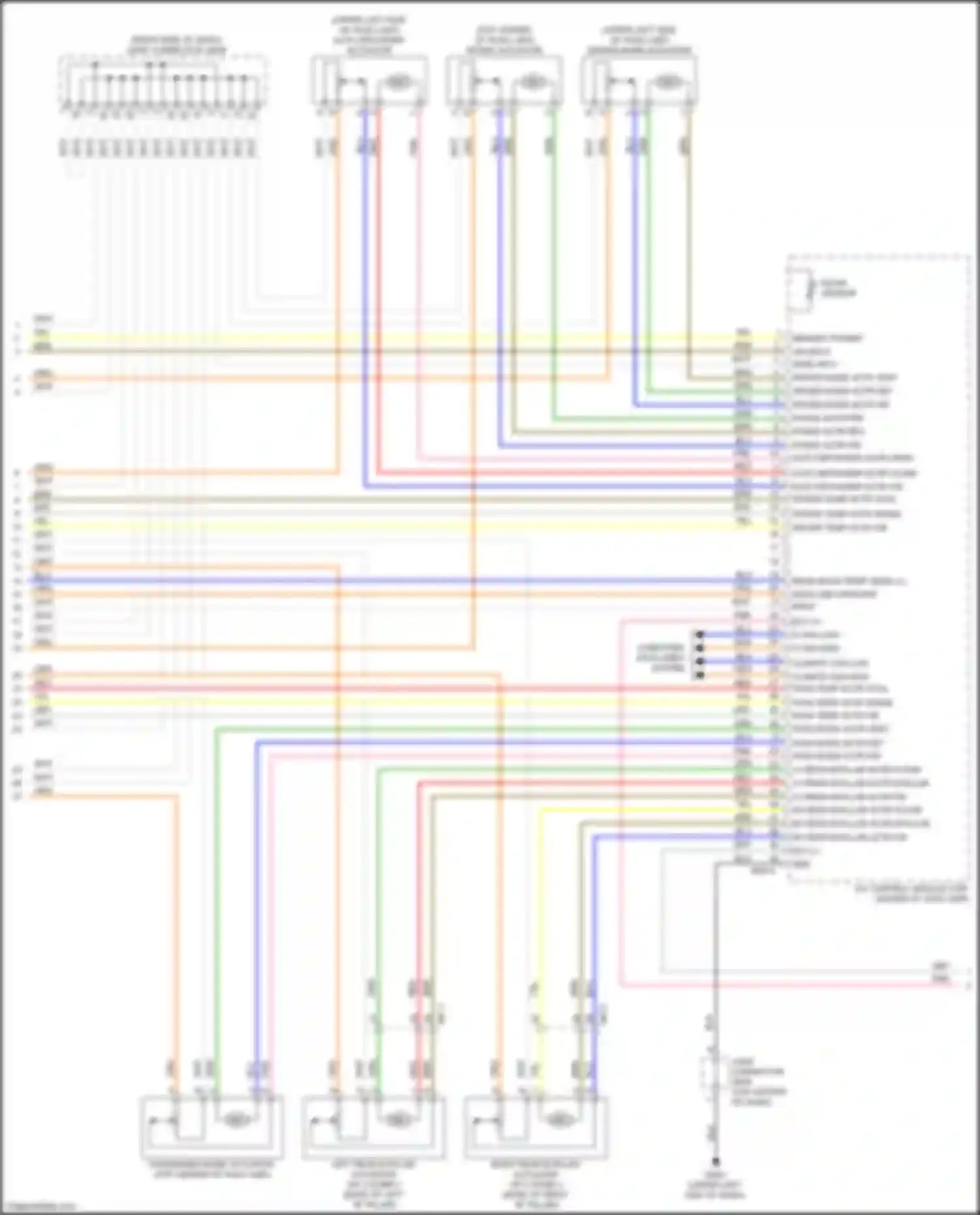 Wiring diagram lh rear b-pillar actr f/b for Kia K9 II (2018-2021) (1 of 1)