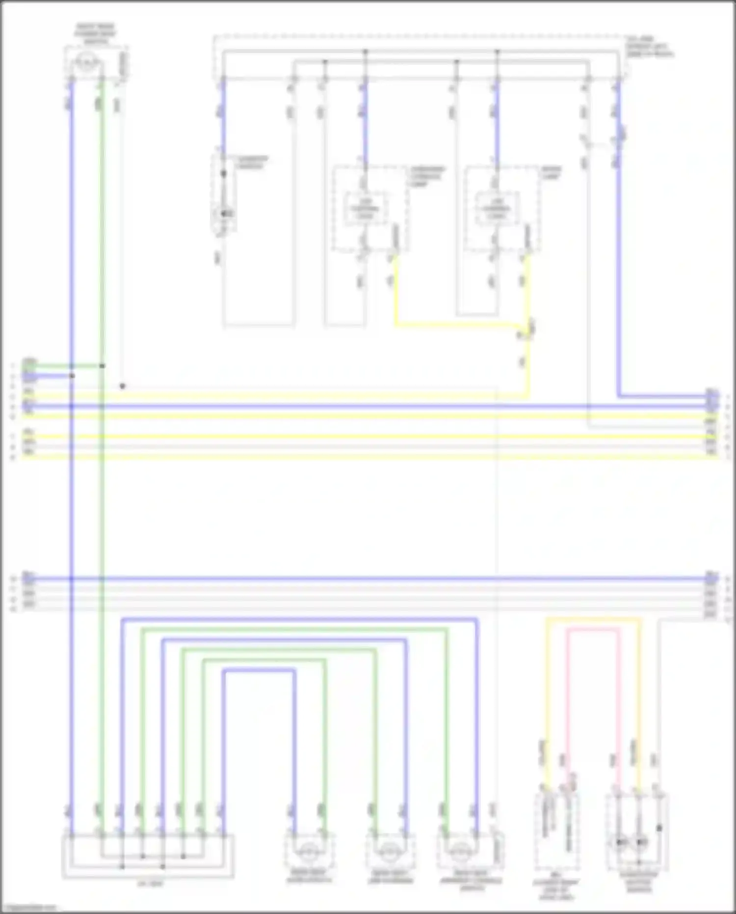 Wiring diagram overhead console lamp for Kia K9 II (2018-2021) (3 of 5)