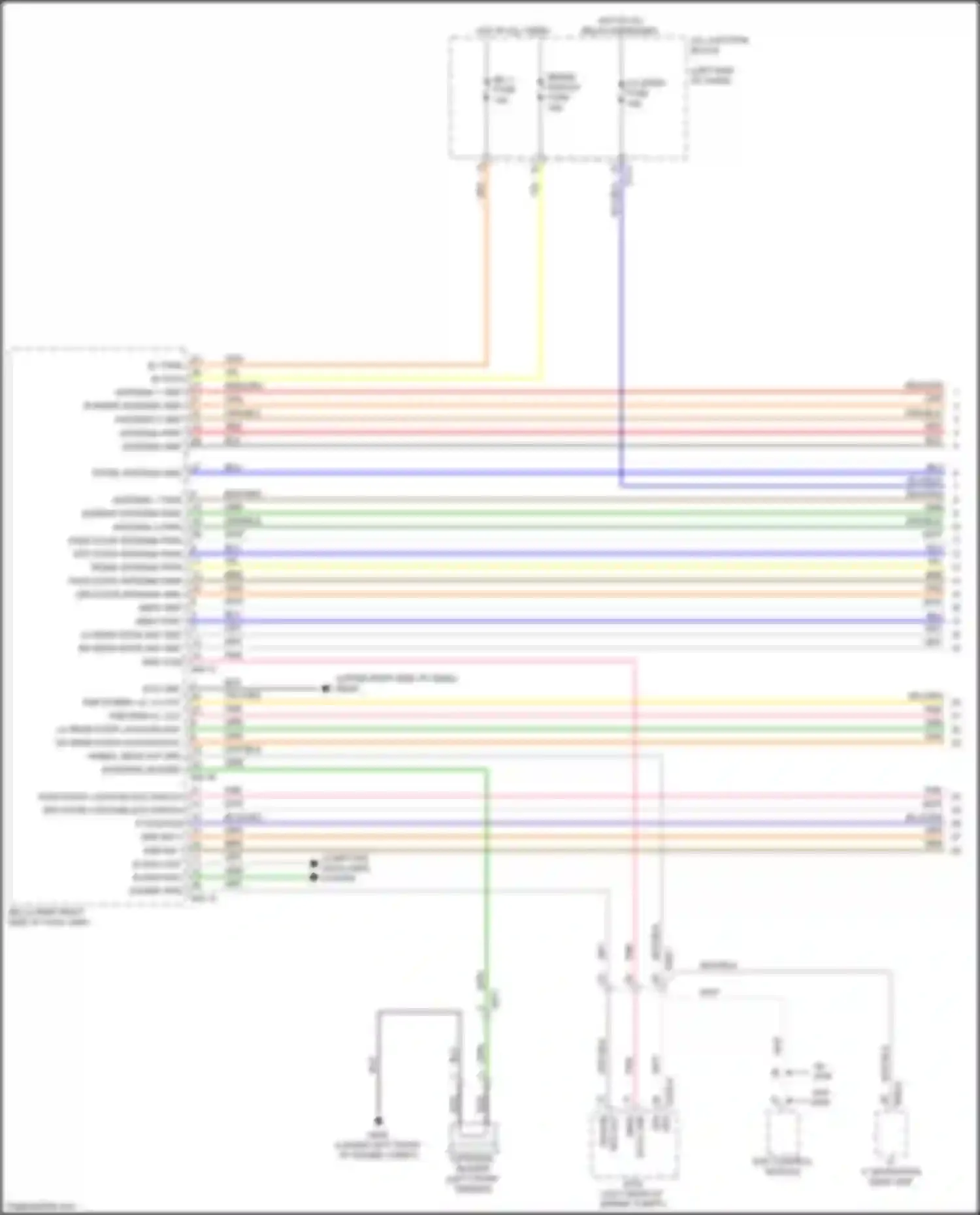Wiring diagram pass door lock/unlock switch for Kia K9 II (2018-2021) (1 of 2)