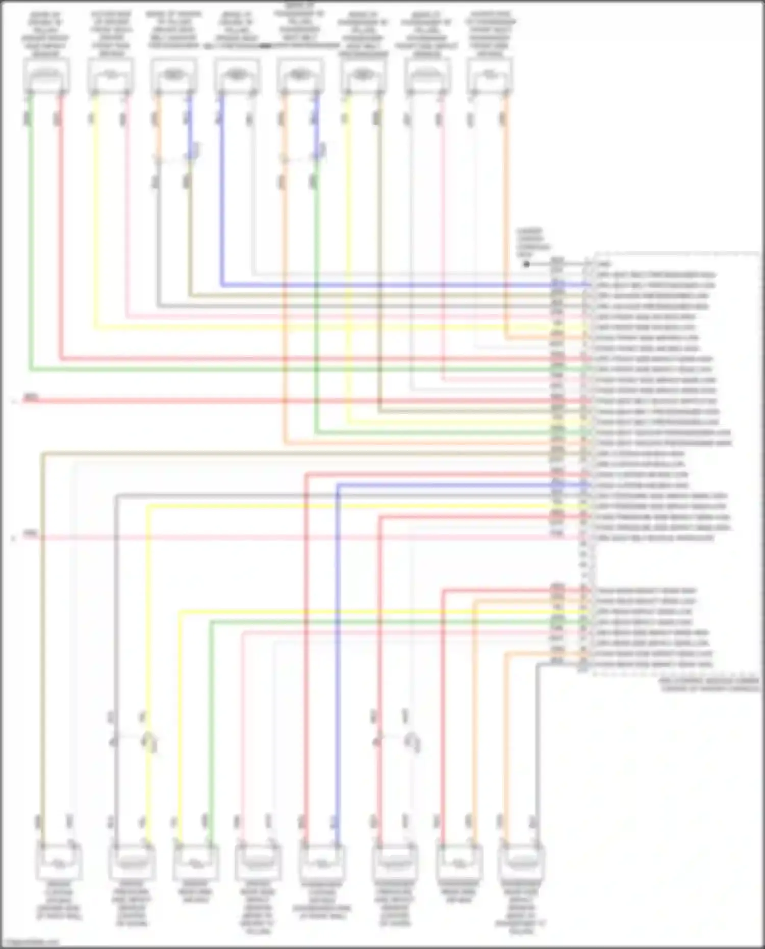 Wiring diagram pass rear side impact sens high for Kia K9 II (2018-2021) (1 of 1)