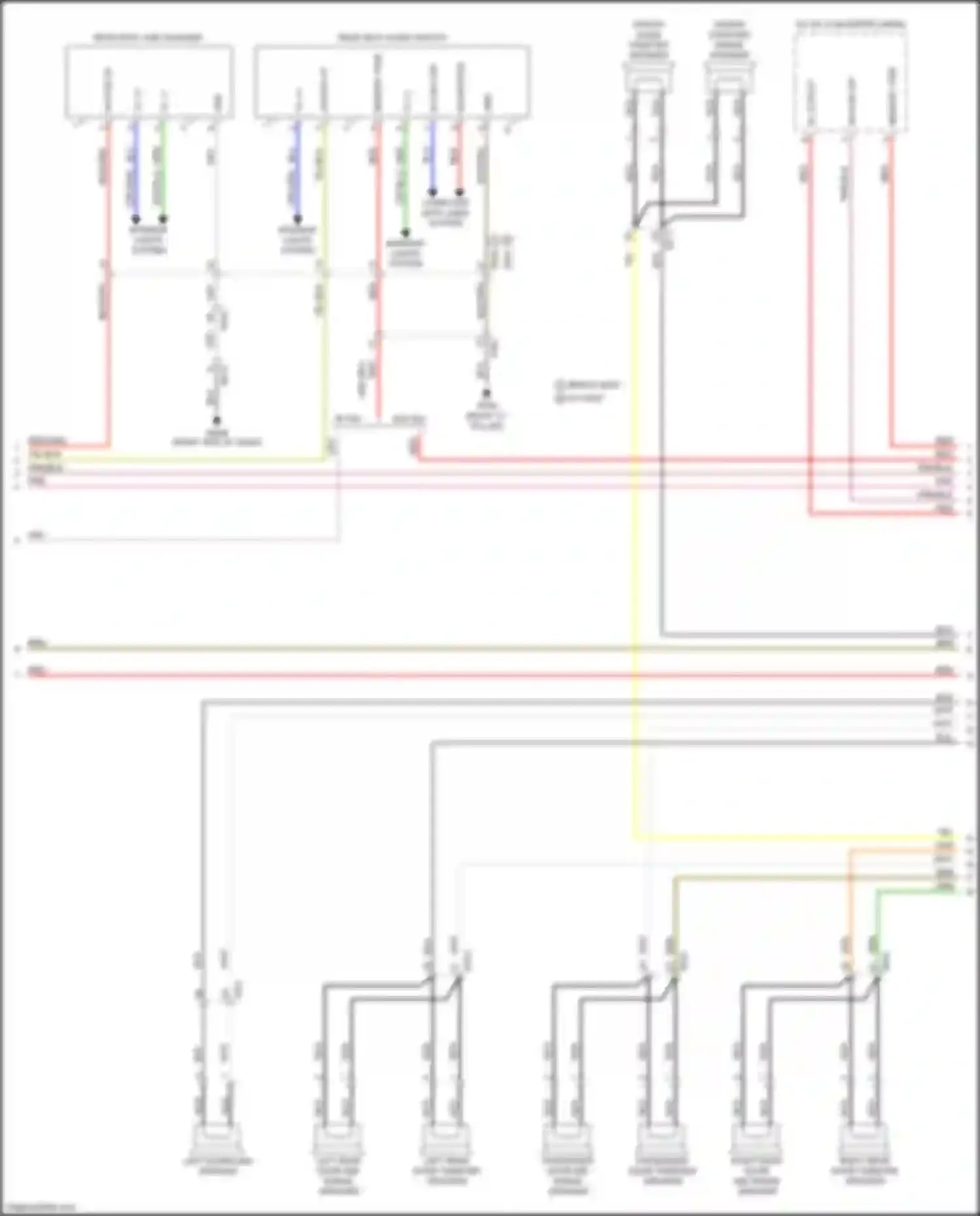 Wiring diagram passenger door tweeter speaker for Kia K9 II (2018-2021) (1 of 4)