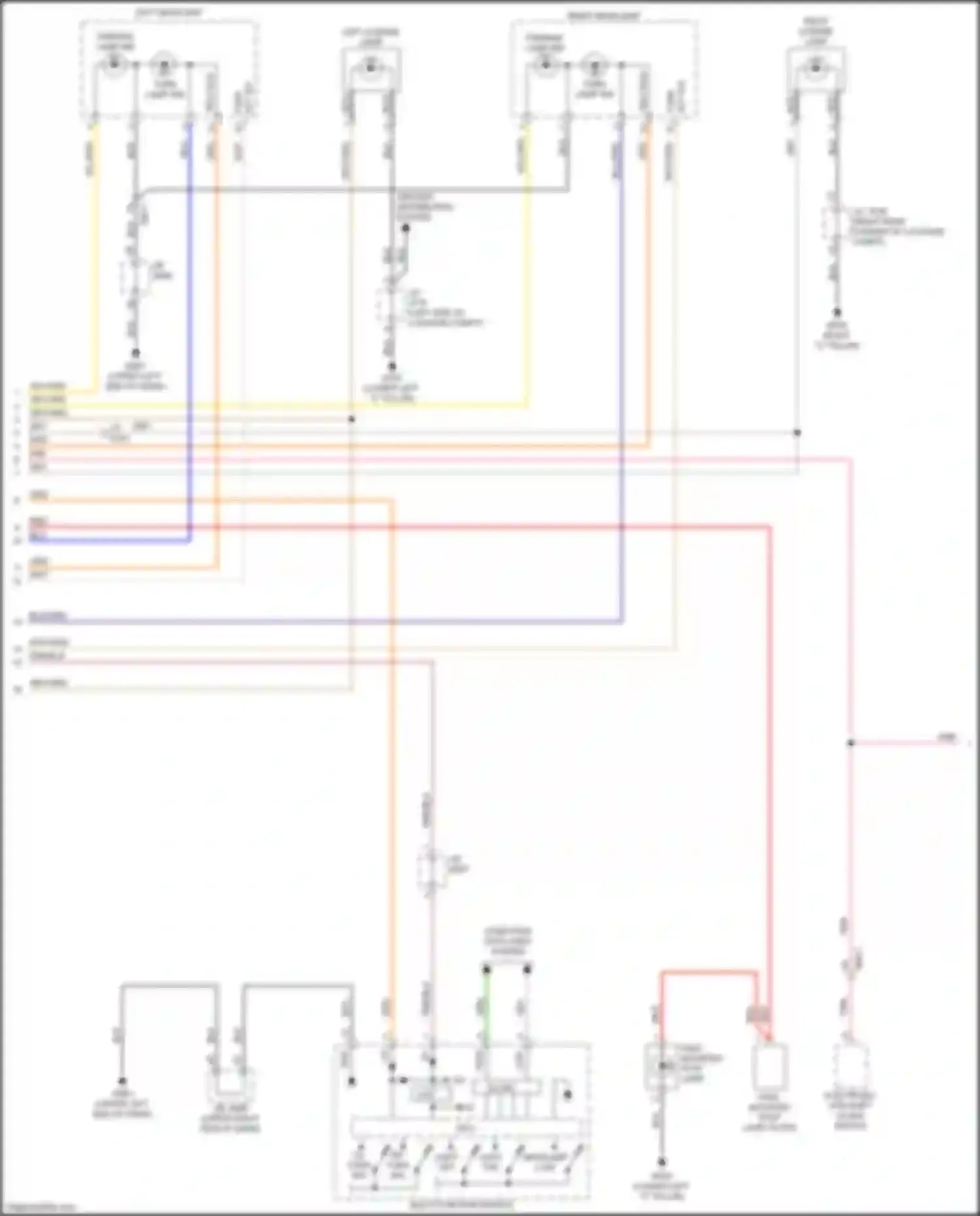 Wiring diagram turn lamp ind for Kia K9 II (2018-2021) (3 of 3)
