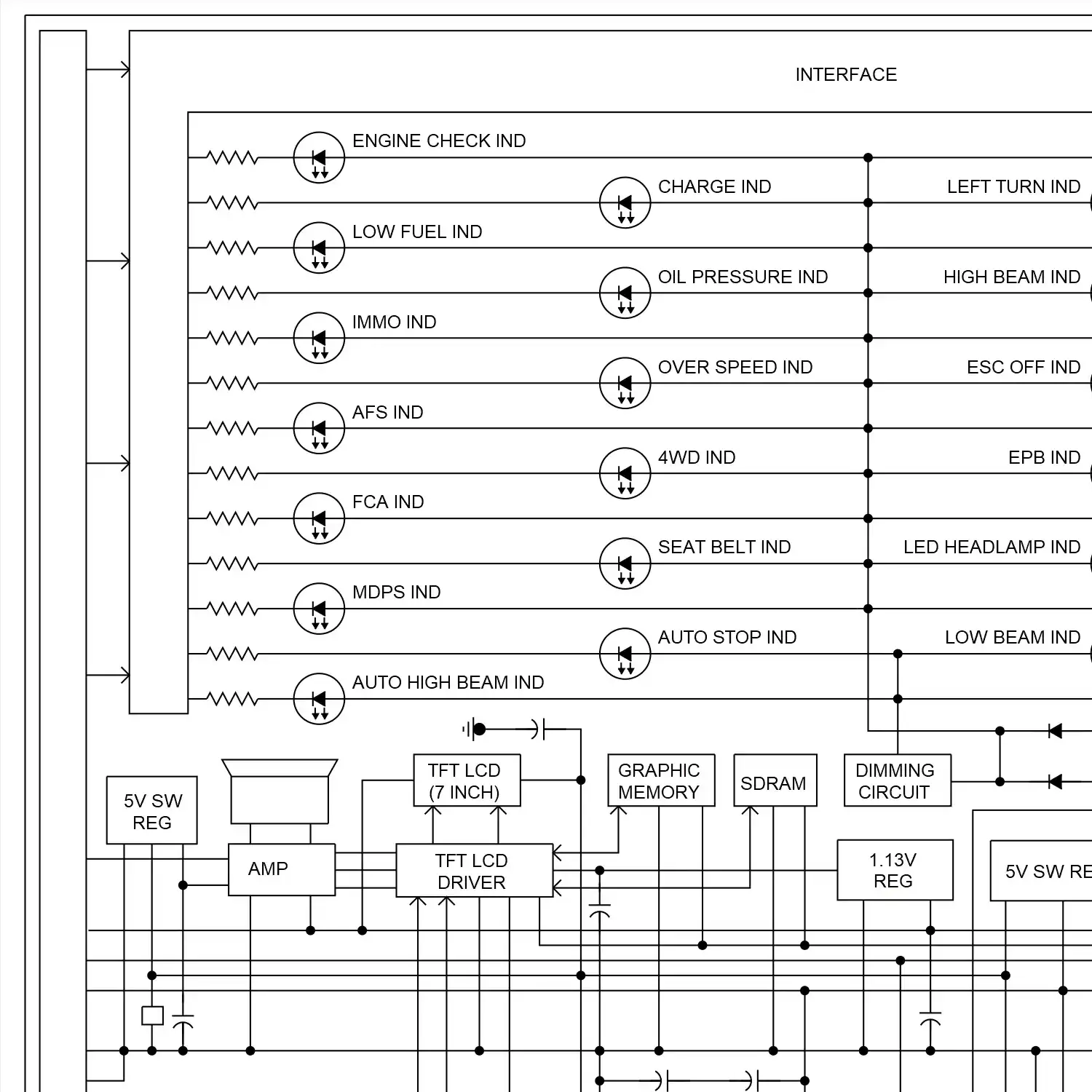 demo - Instrument cluster circuit, 7 inch tft display (1 of 3) Instrument cluster circuit, 7 inch tft display (1 of 3)